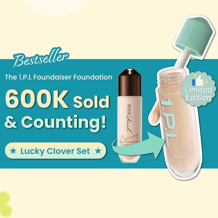 Makeheal 1.P.L Foundaiser Foundation Lucky Clover Set- 21-N Clarity 28ml