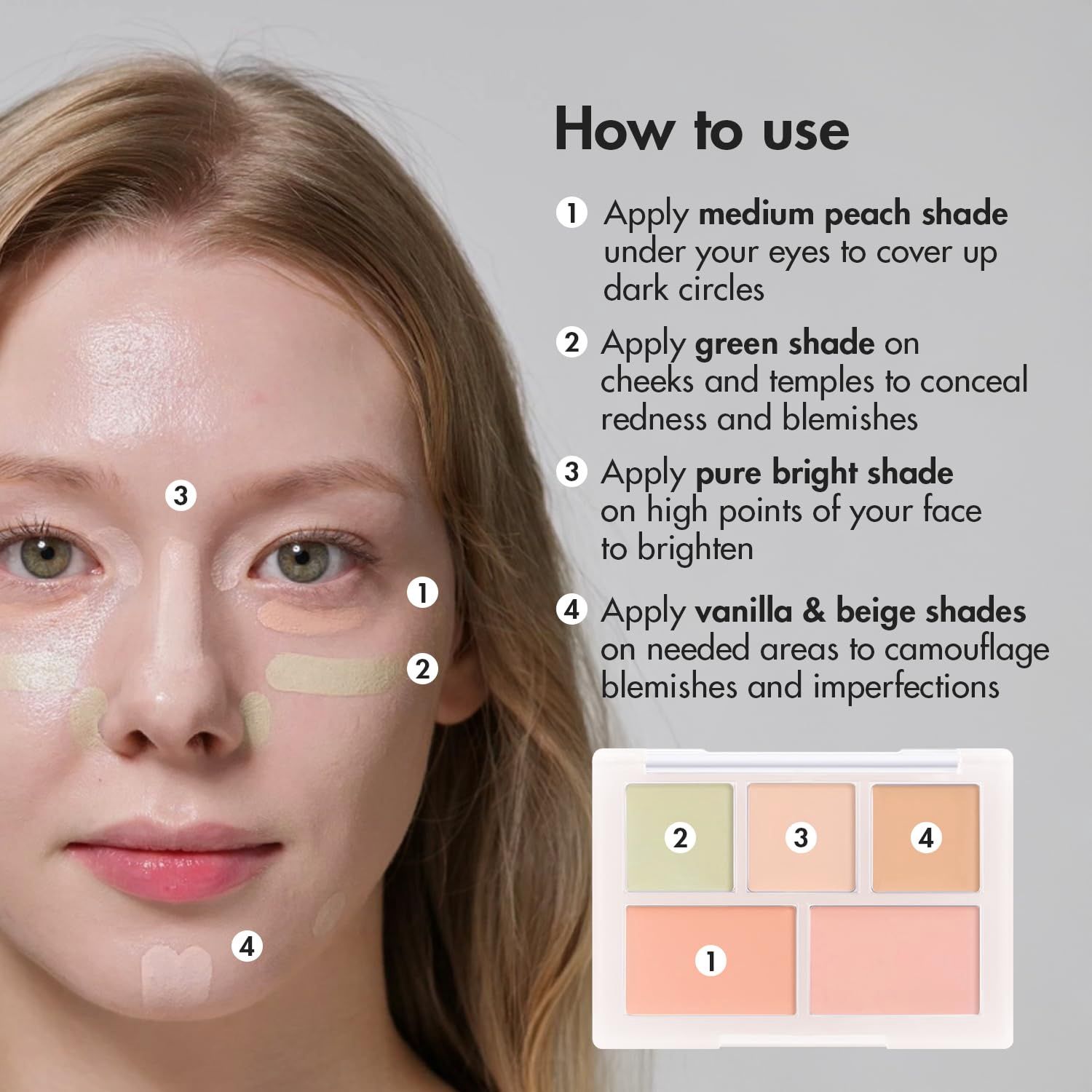 Luna Conceal Blender Palette (Clear Cover)