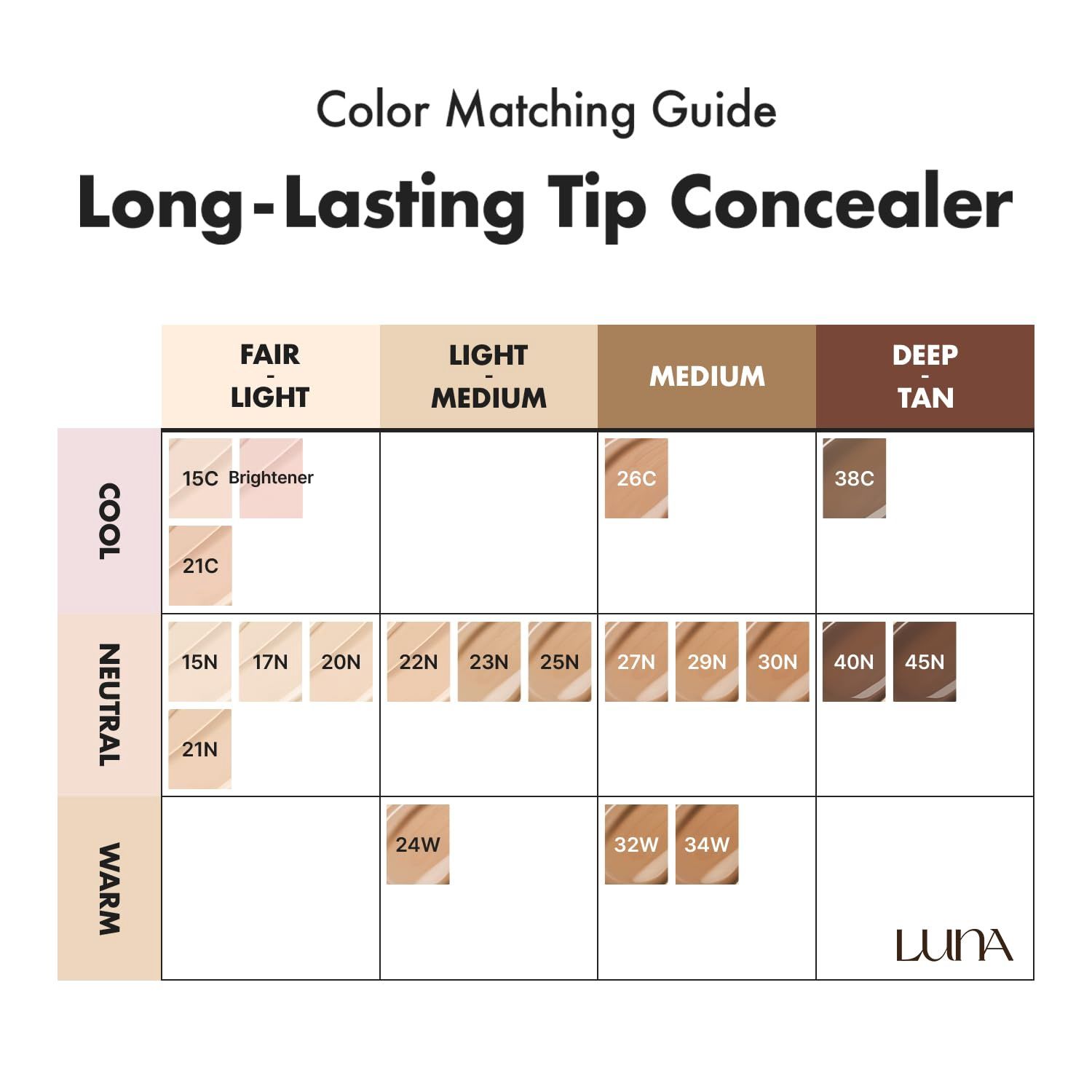 Luna Long Lasting Tip Concealer 34W