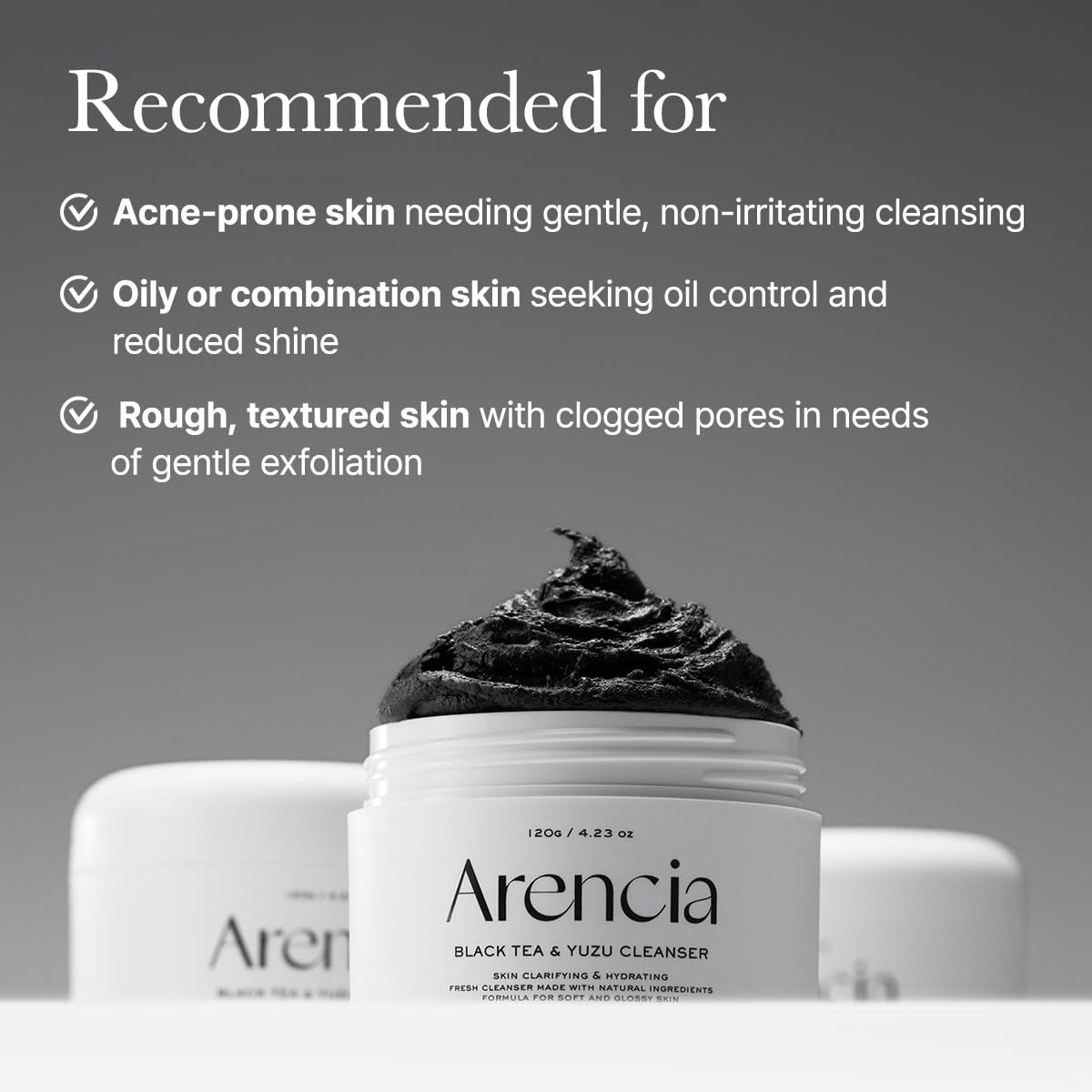 Arencia Black Tea Rice Mochi Cleanser 120ml