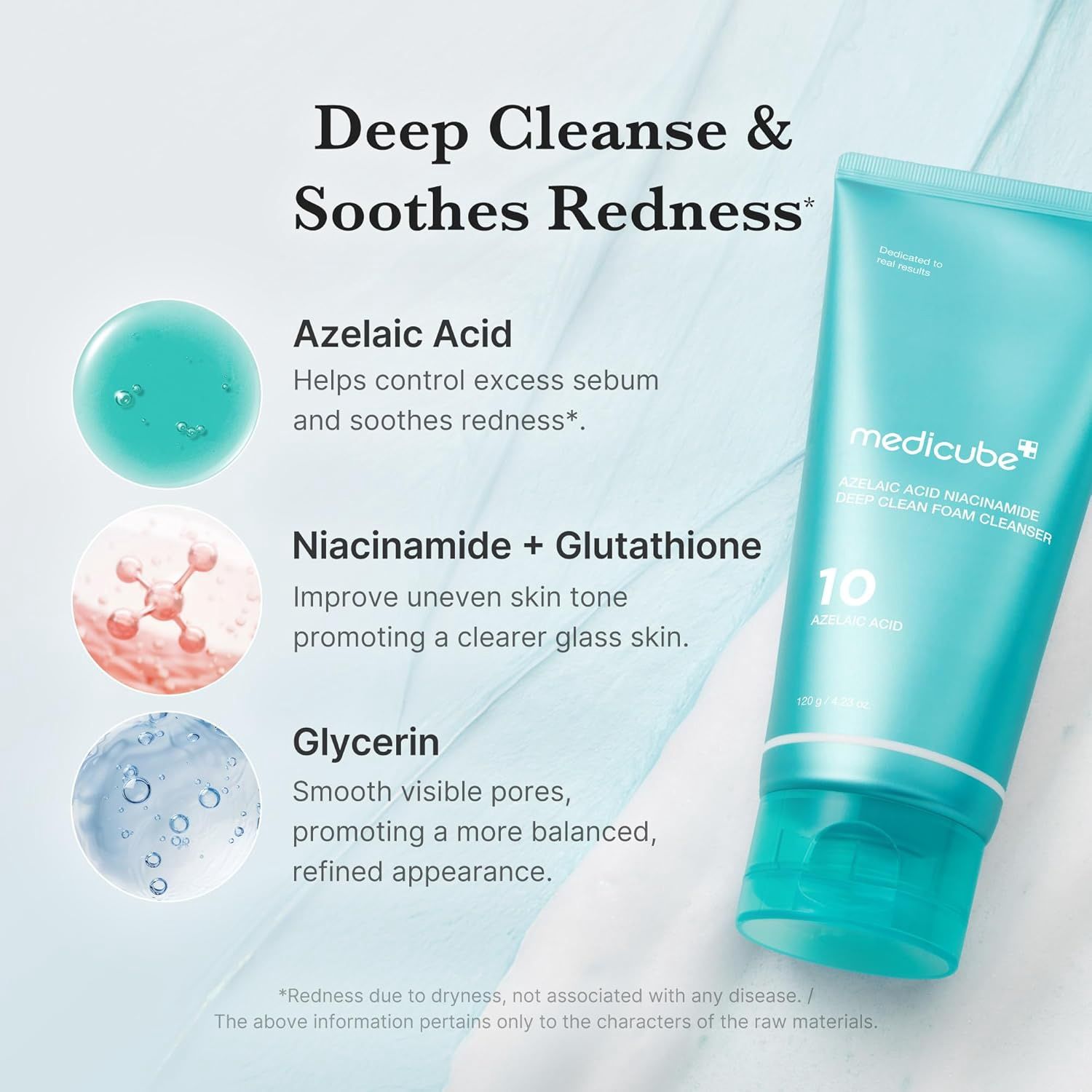 Medicube Azelaic Acid Niacinamide Deep Clean Foam Cleanser 120ml