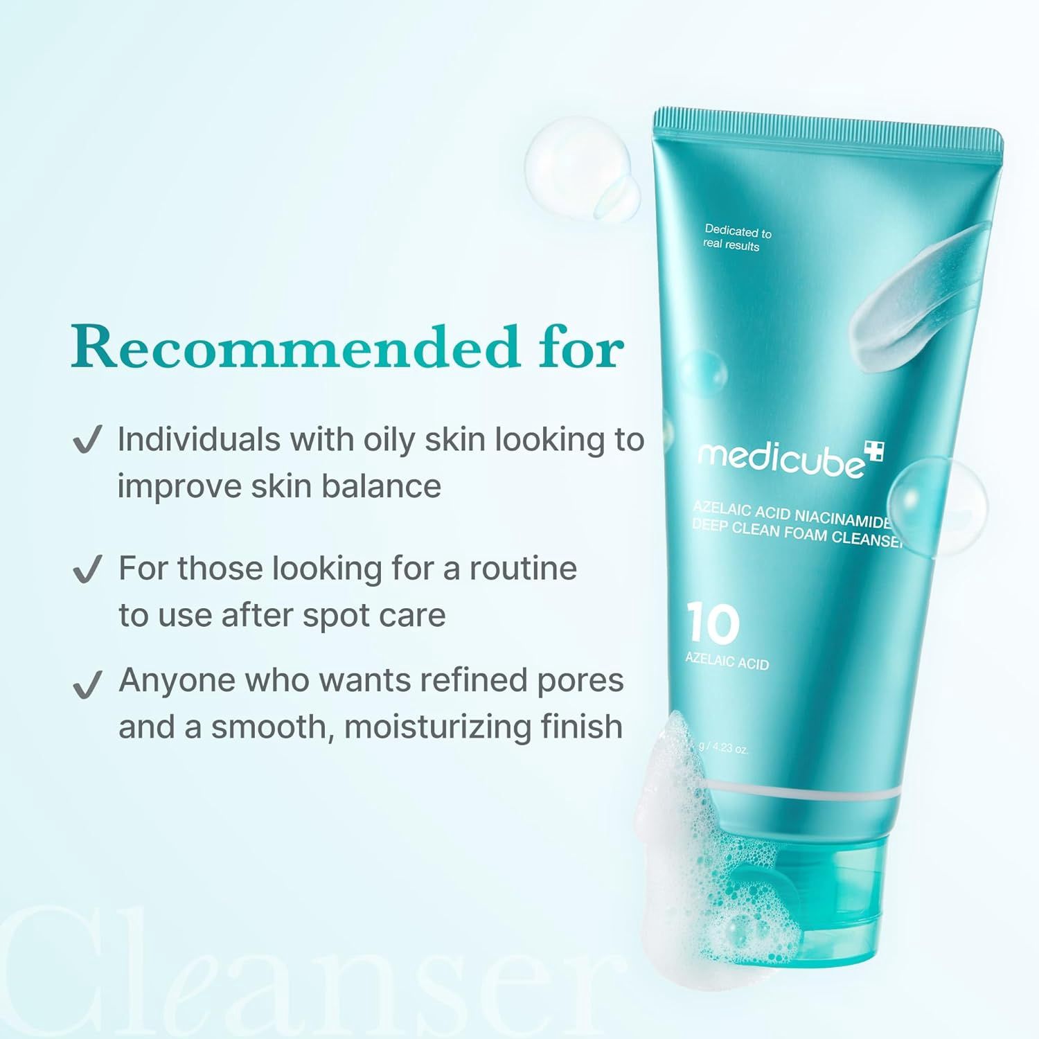 Medicube Azelaic Acid Niacinamide Deep Clean Foam Cleanser 120ml