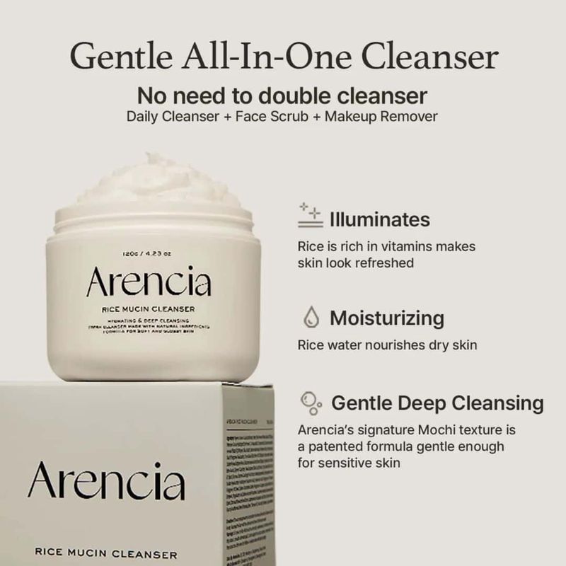 Arencia Rice Mucin Cleanser 120ml