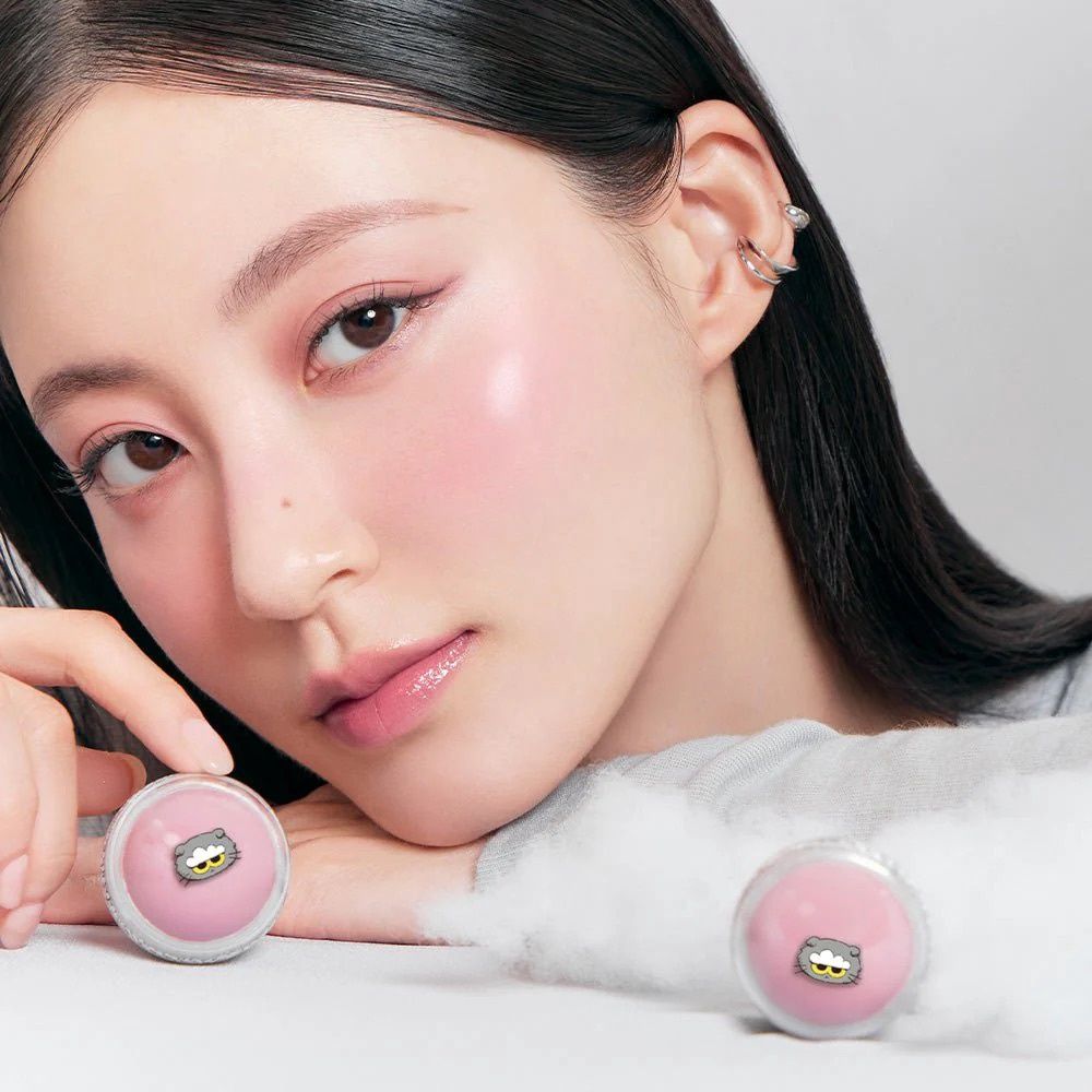 Rom&amp;nd X ZO &amp; Friends Juicy Roll Cheek &amp; Puff Set #08 Kitten Grape (Limited)