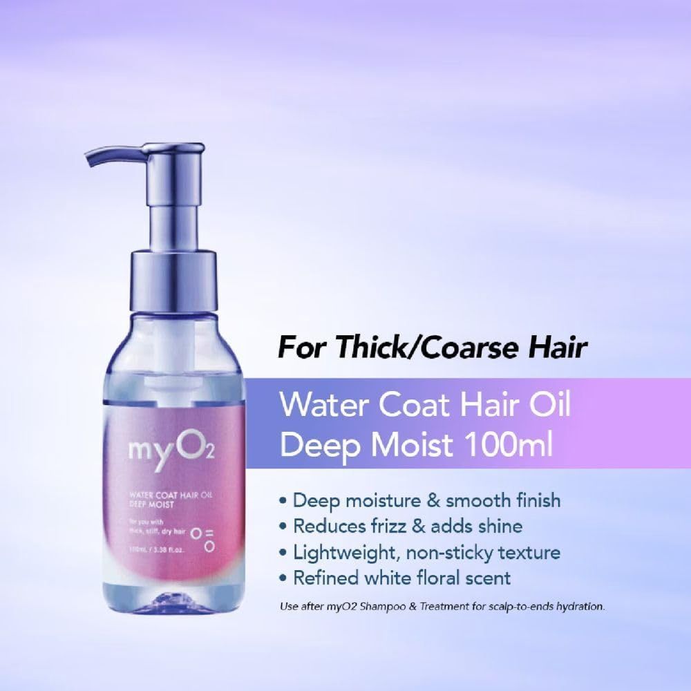 MyO2 Water Coat Hair Oil Deep Moist 100ml (For Thick/Coarse Hair)
