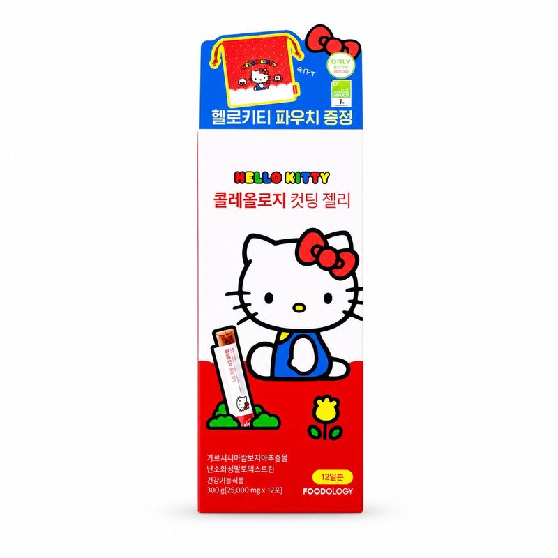 FOODOLOGY Coleology Cutting Jelly Pomegranate 10+2 Sticks x Hello Kitty