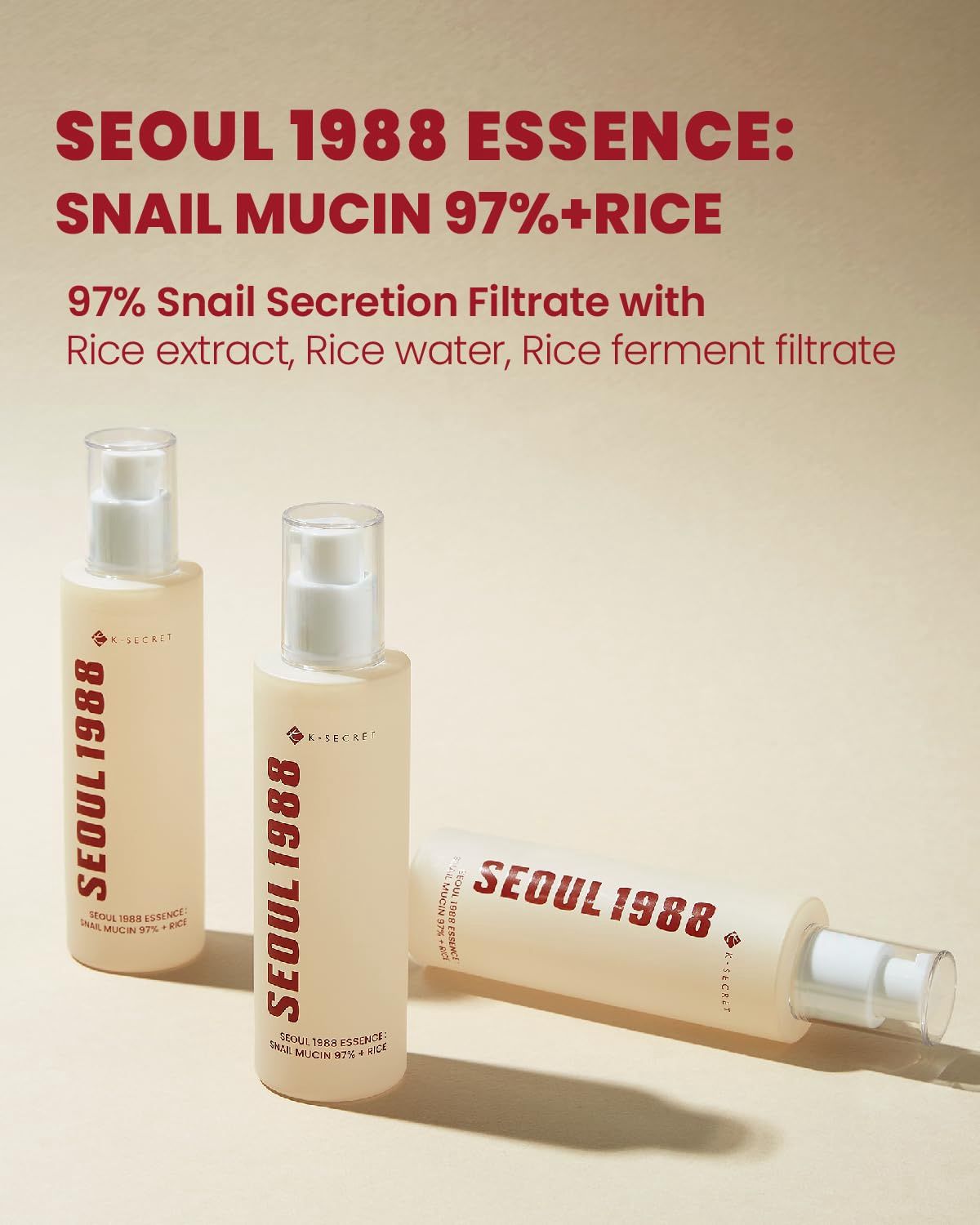 Ksecret Seoul Snail Mucin 97% + Rice Essence 100ml
