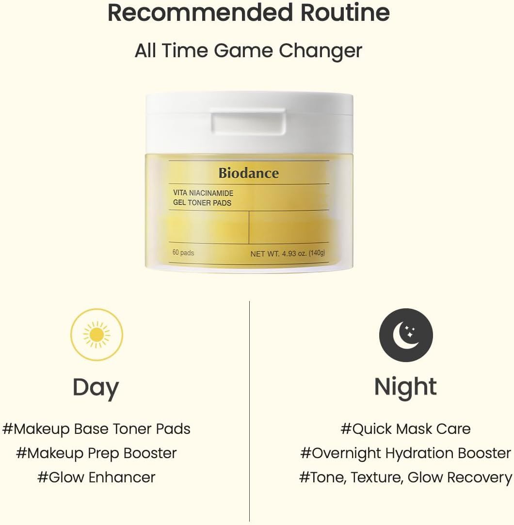 Biodance Vita Niacinamide Gel Toner Pad 60 Pads