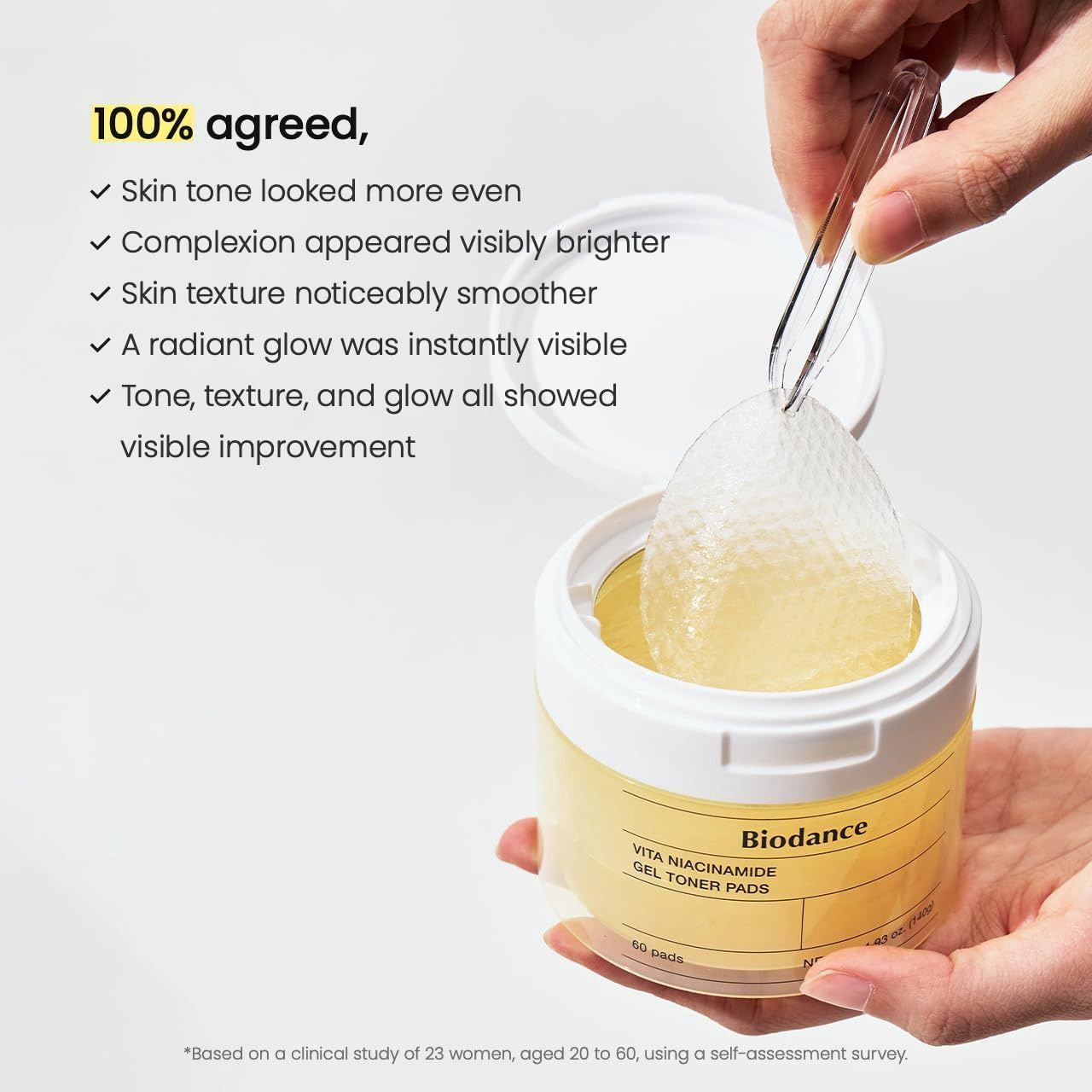 Biodance Vita Niacinamide Gel Toner Pad 60 Pads