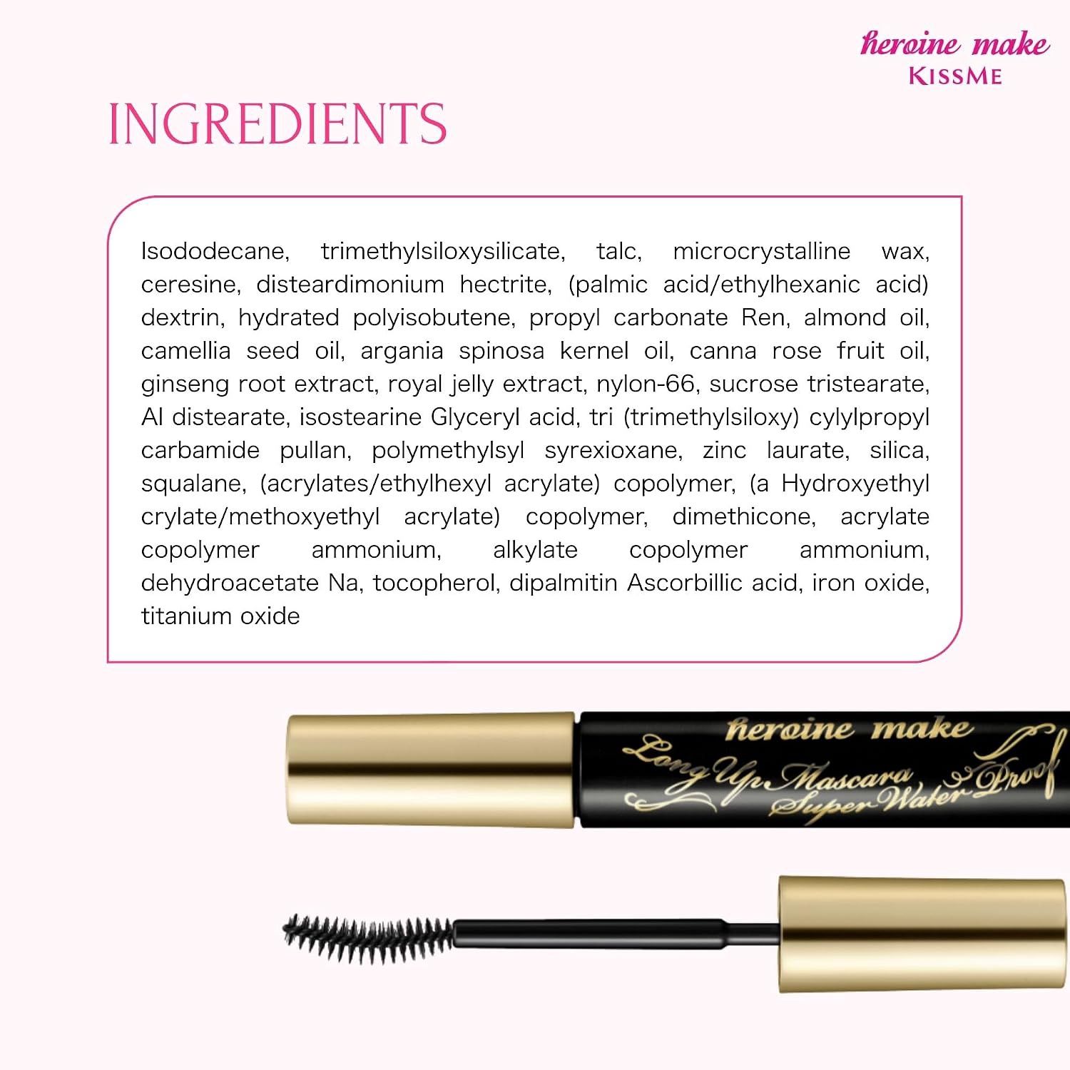 Heroine Make KissMe Long Up Mascara Super WP N #01 Black