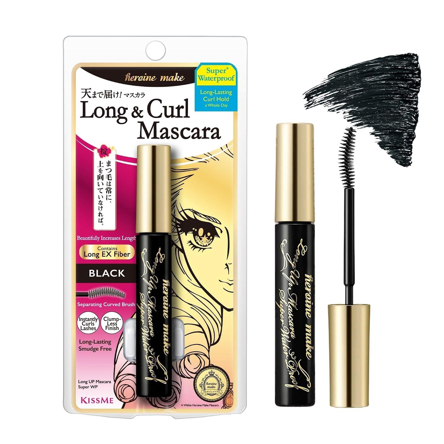 Heroine Make KissMe Long Up Mascara Super WP N #01 Black