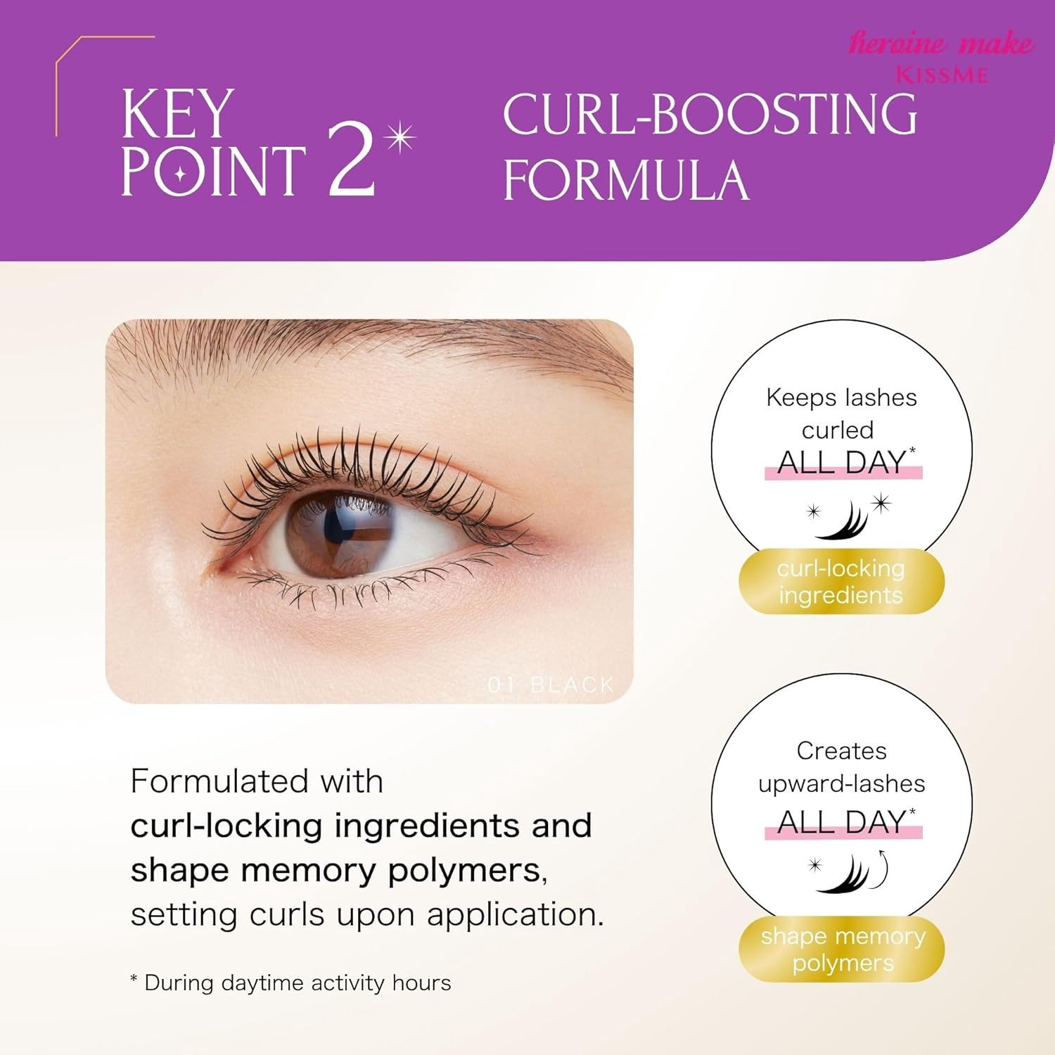 Heroine Make KissMe Volume Up Mascara Super WP N #01 Black