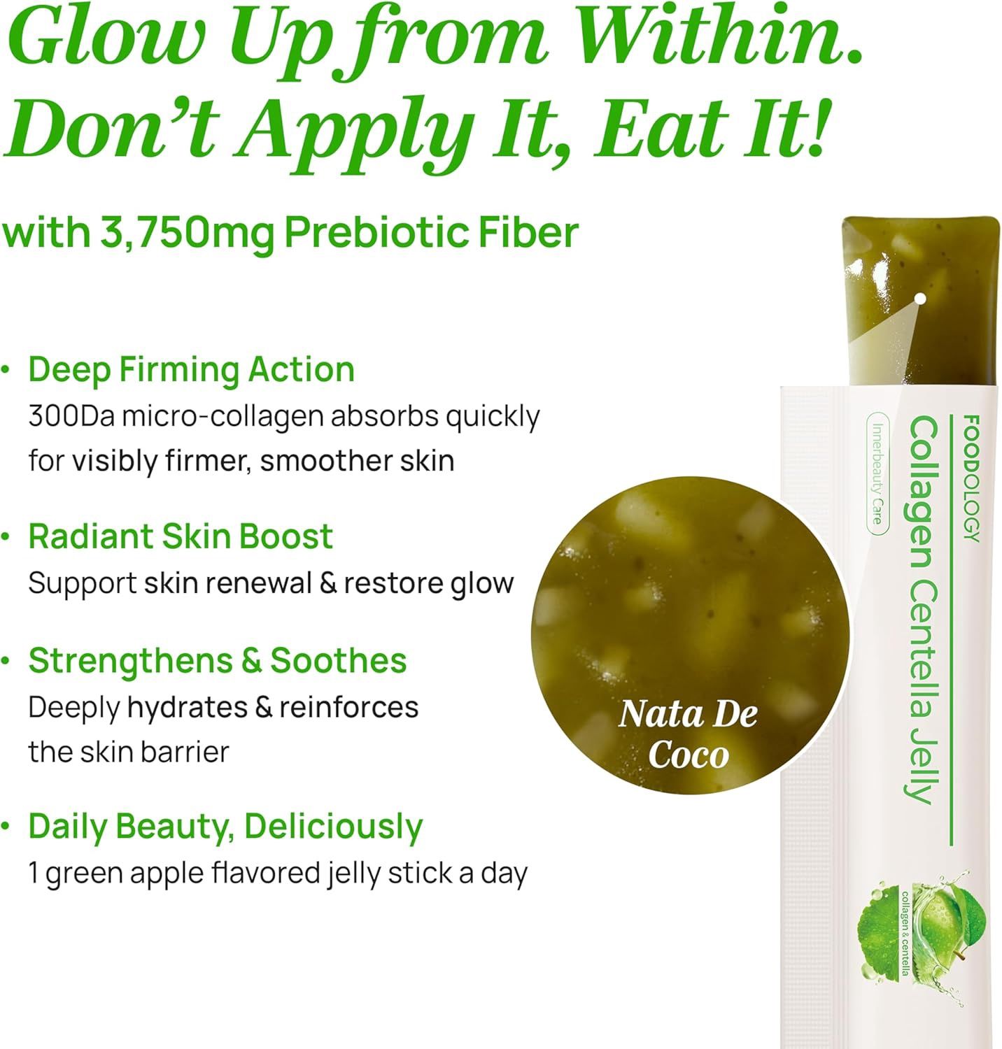 FOODOLOGY Coleology Centella Jelly 10 Sticks - Green Apple (SK)