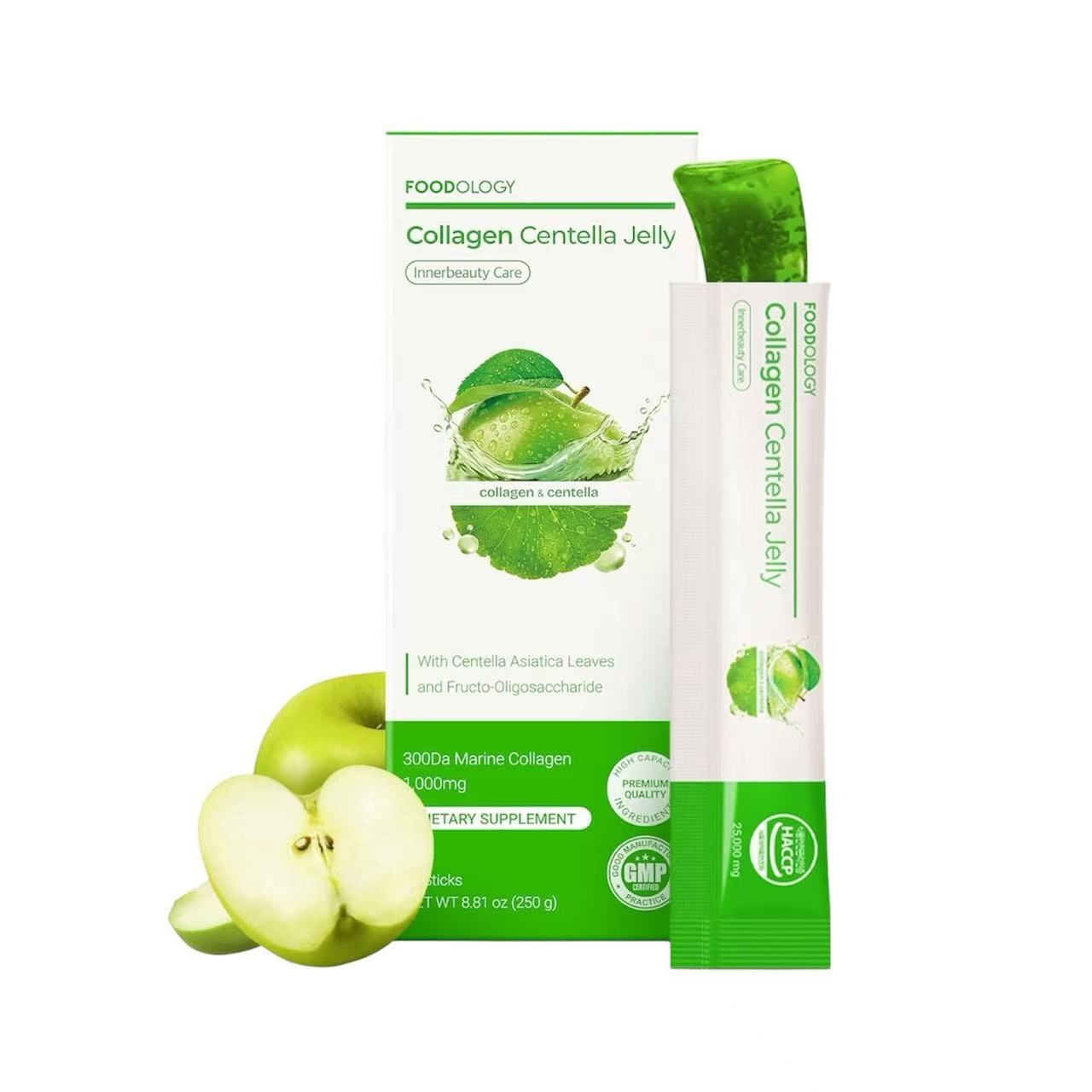 FOODOLOGY Coleology Centella Jelly 10 Sticks - Green Apple (SK)