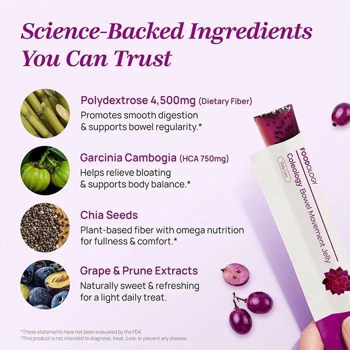FOODOLOGY Coleology Bowel Movement Jelly Grape 10 Sticks (SK)