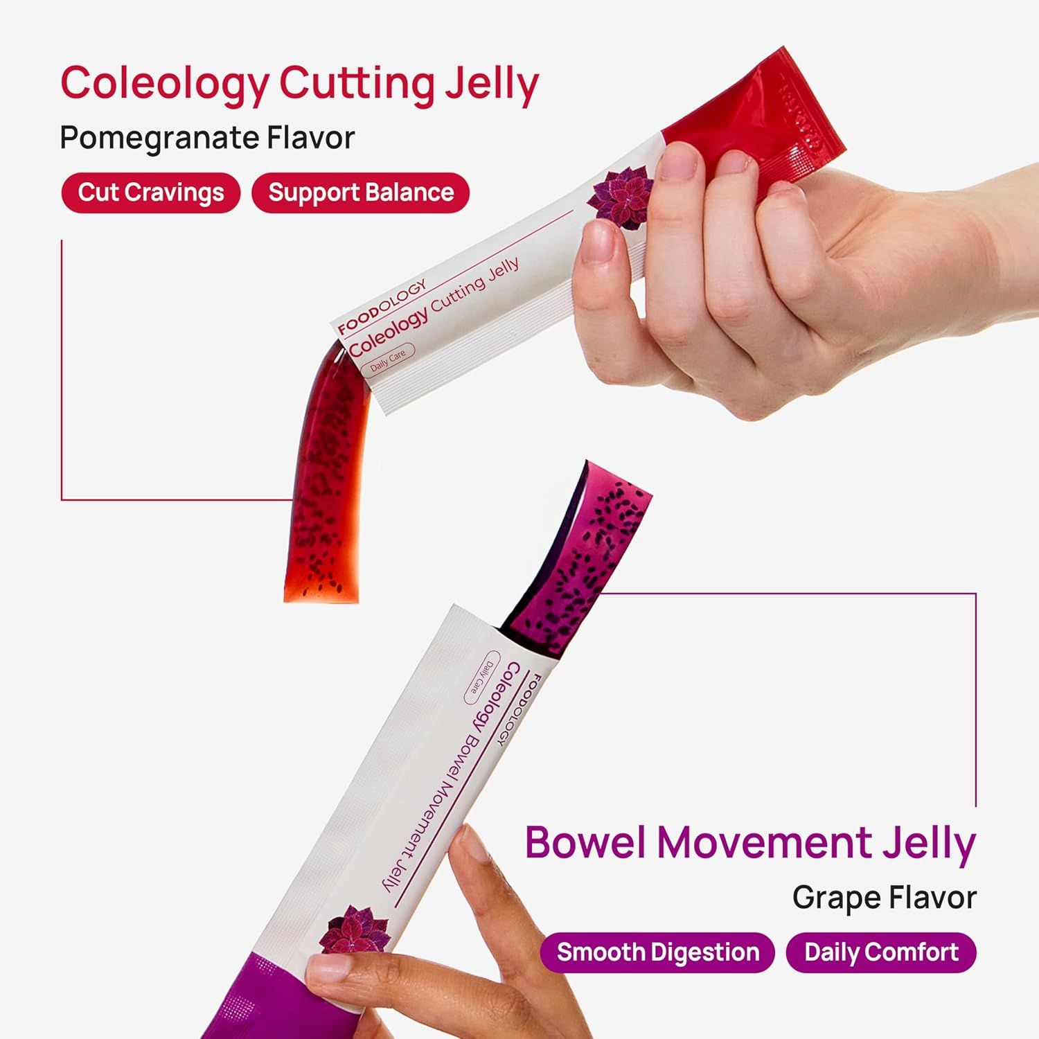 FOODOLOGY Coleology Bowel Movement Jelly Grape 10 Sticks (SK)