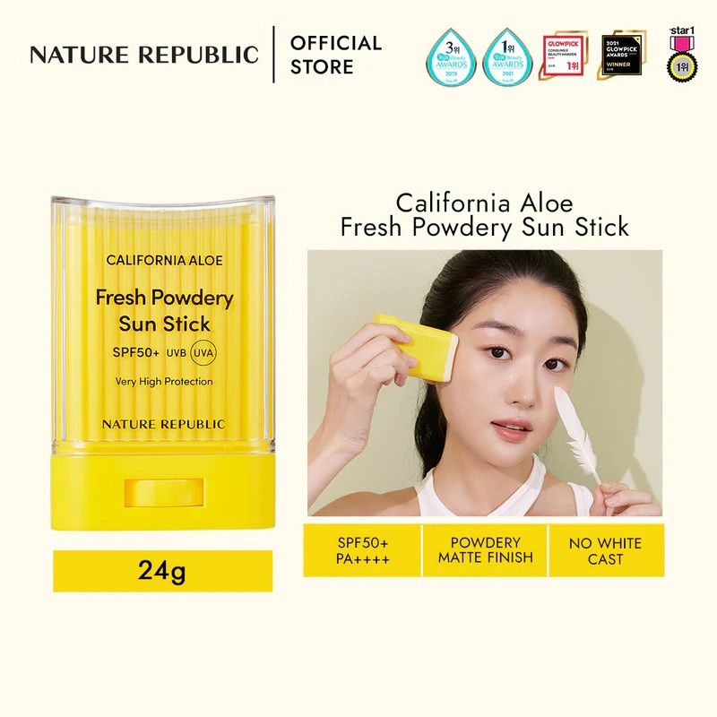 Nature Republic California Aloe Sun Stick - Fresh Powdery