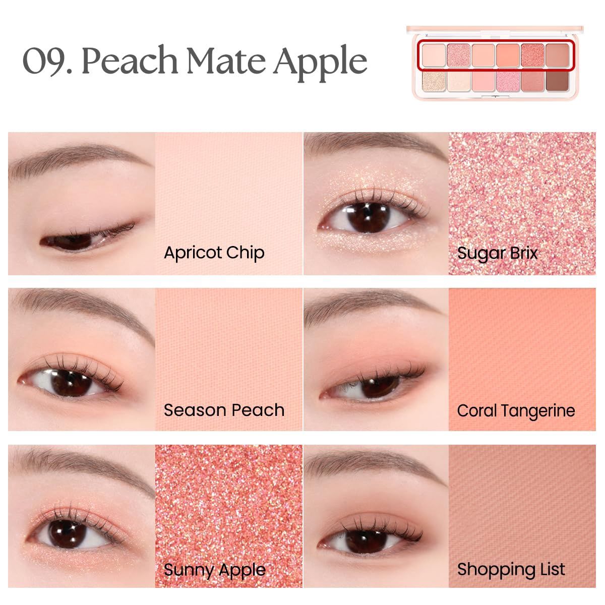 Clio Pro Eye Palette Air #09 Peach Mate Apple