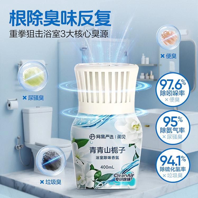 WangYiYanXuan Bathroom Deodorizing Air Freshener – Gardenia Breeze 400ml