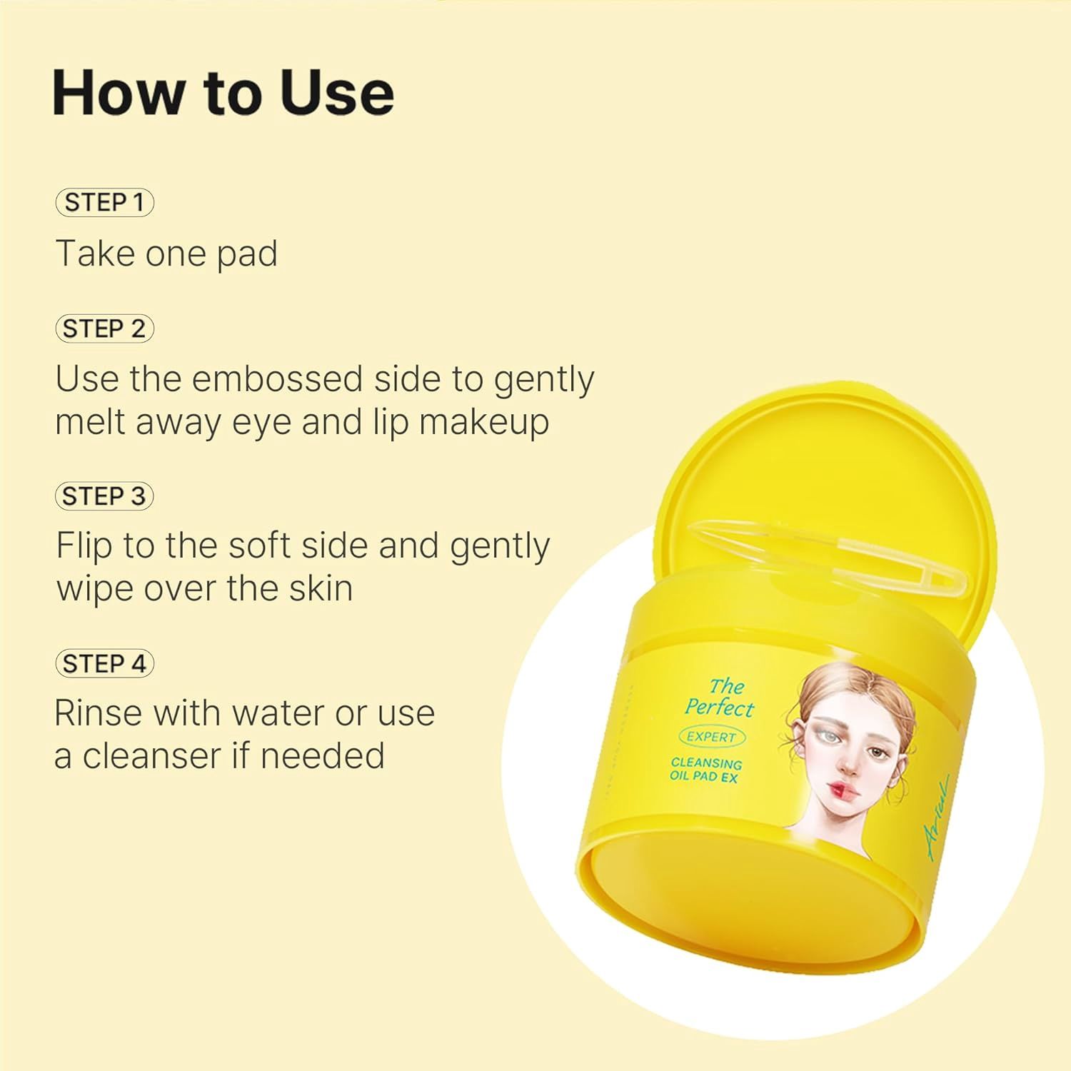 Ariul The Prefect Eye &amp; Lip Makeup Remover Pads EX 60pcs (Vegan)