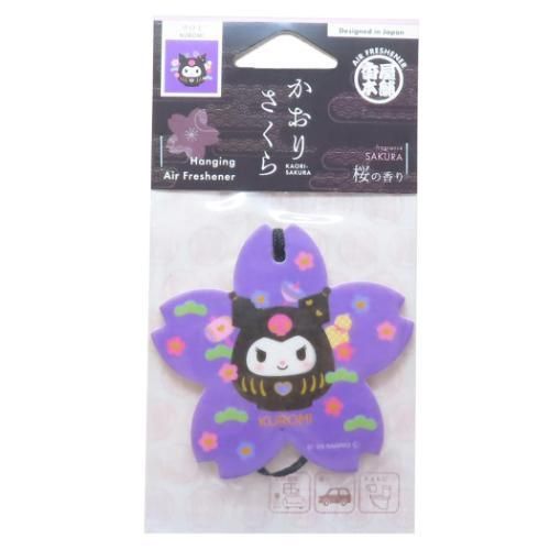 Kaori-Uchiwa Paper Air Freshener - Sakura (Kuromi) Limited