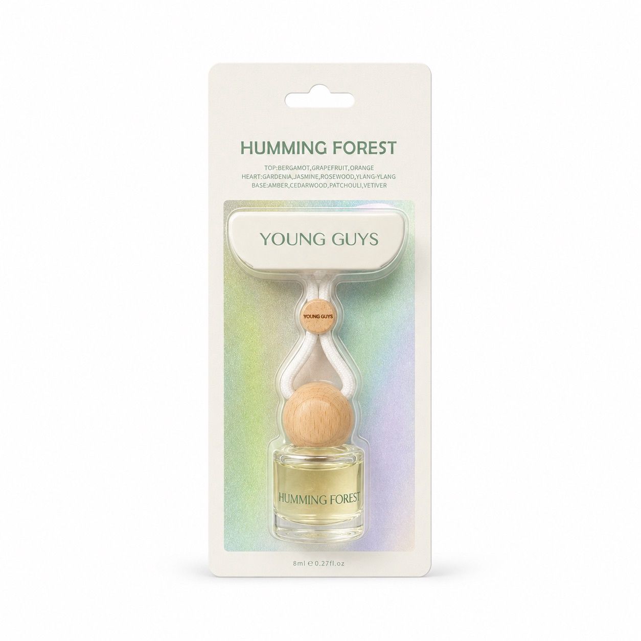 Young Guys Aurora Series Hanging Glass Bottle Car Air Freshener 8ml – Humming Forest