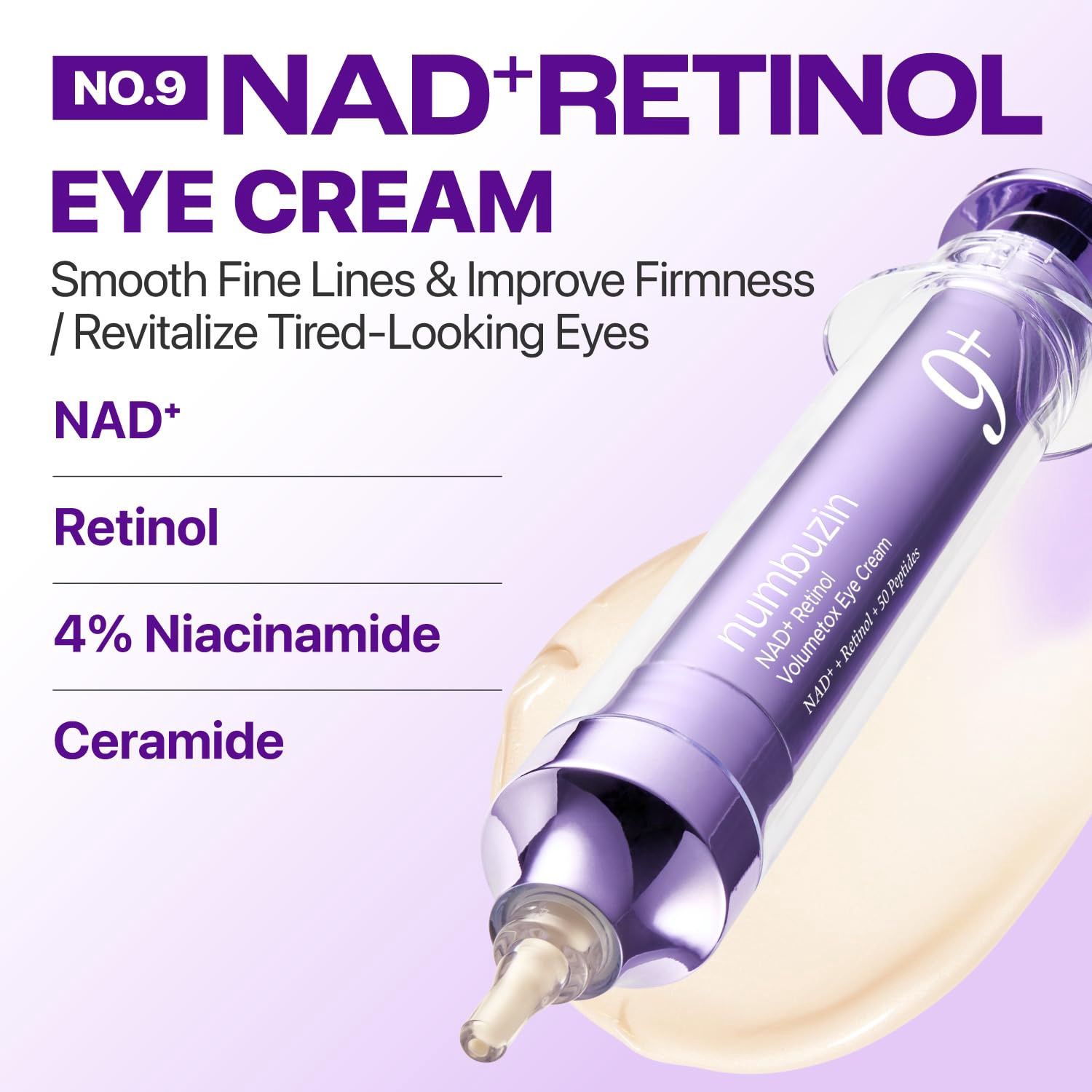Numbuzin No.9 NAD Retinol Volumetox Eye Cream 10ml