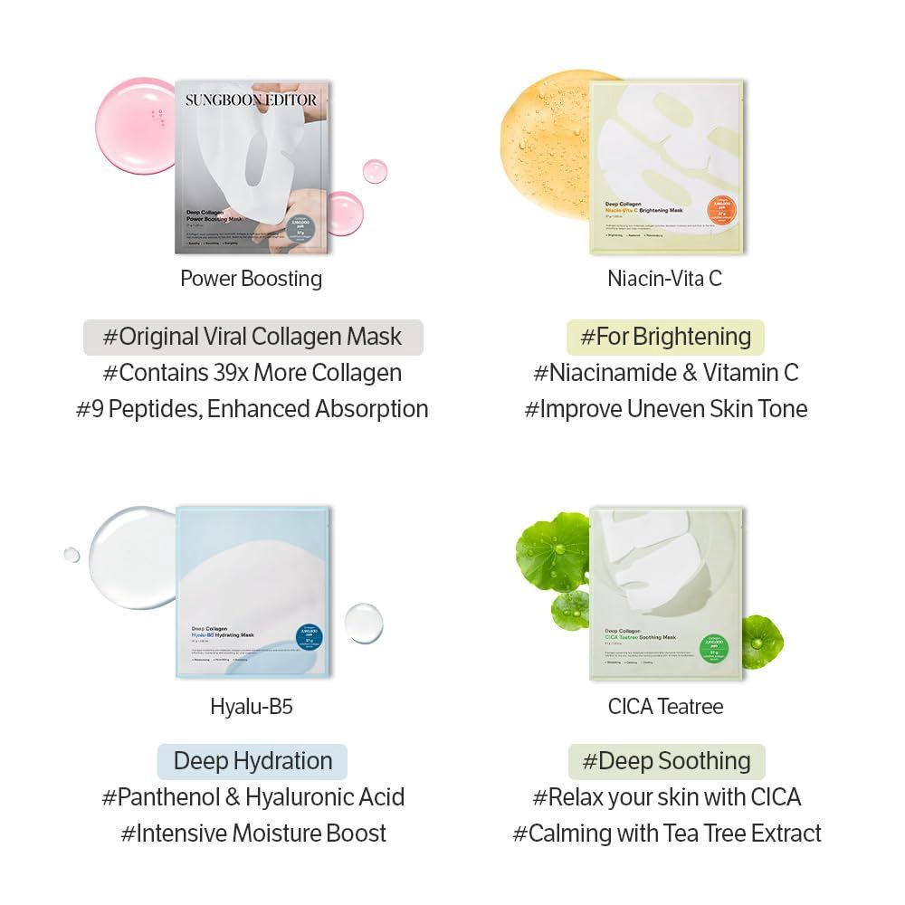 Sungboon Editor Deep Collagen Power Boosting Mask 4 Sheets