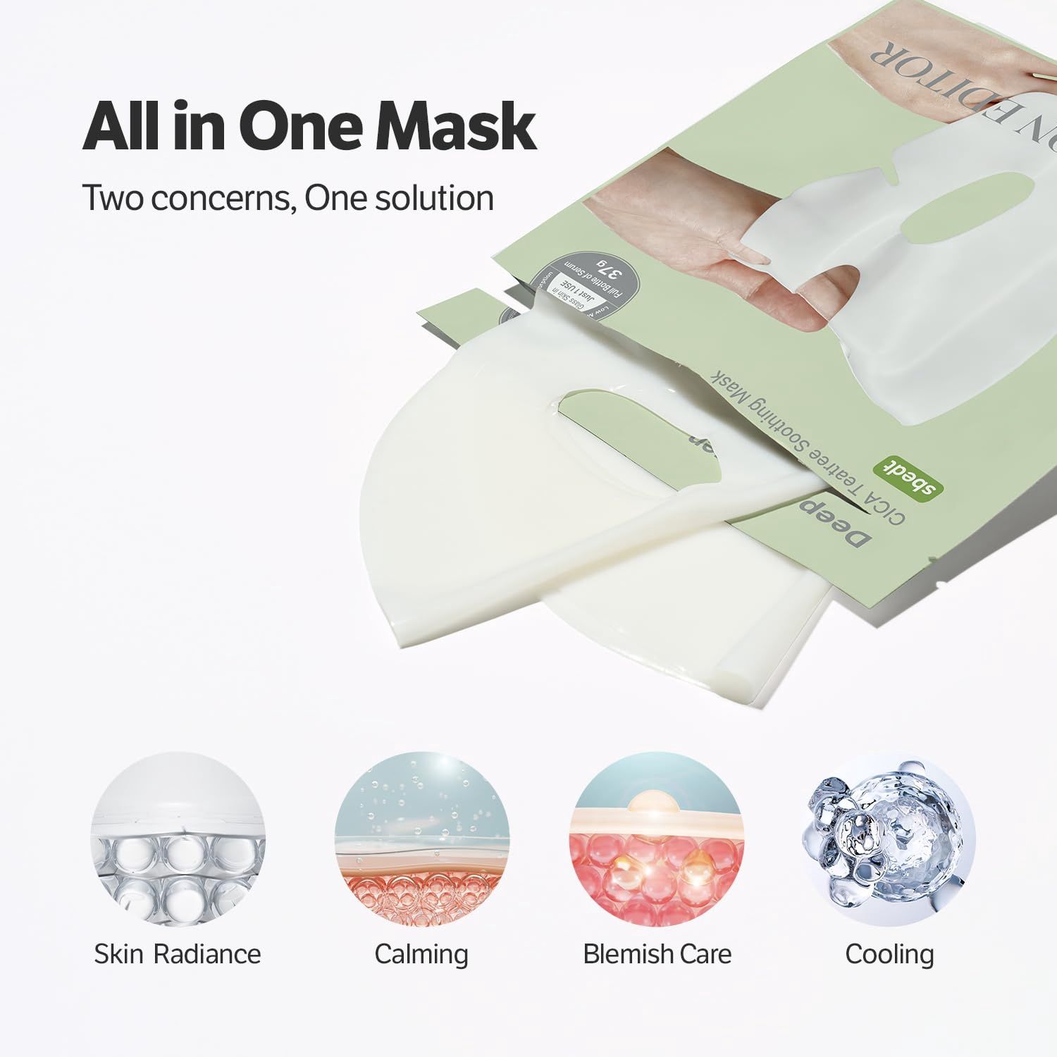 Sungboon Editor Deep Collagen Cica Teatree Soothing Mask 4 Sheets