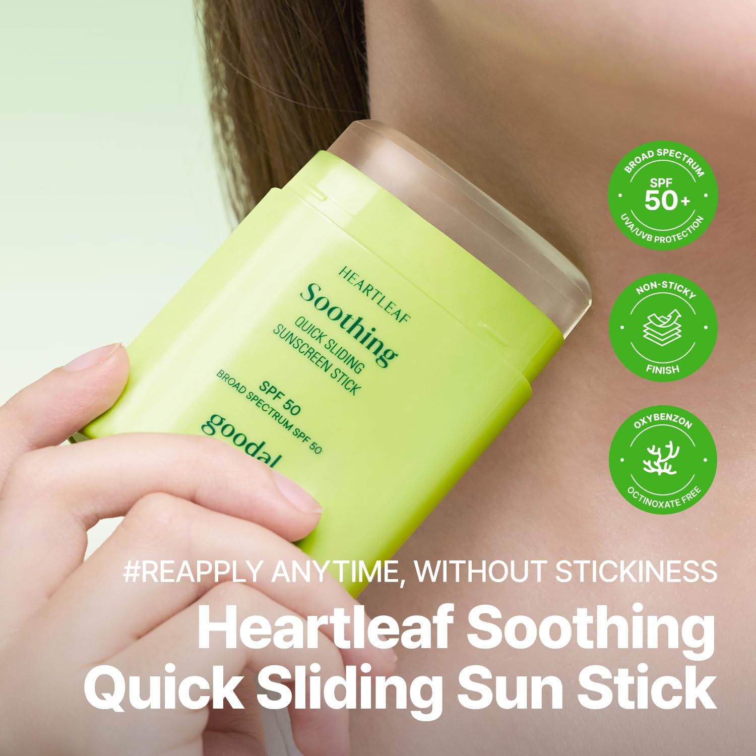 Goodal Heartleaf Soothing Quick Sliding Sunscreen Stick SPF50+ PA++++