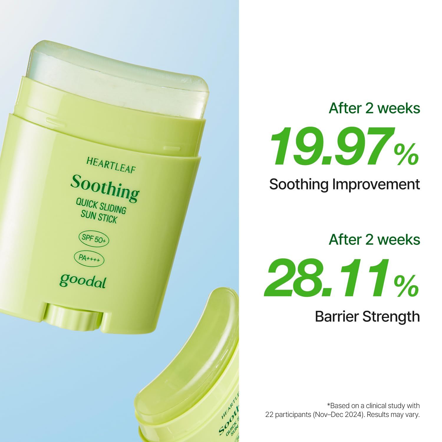 Goodal Heartleaf Soothing Quick Sliding Sunscreen Stick SPF50+ PA++++