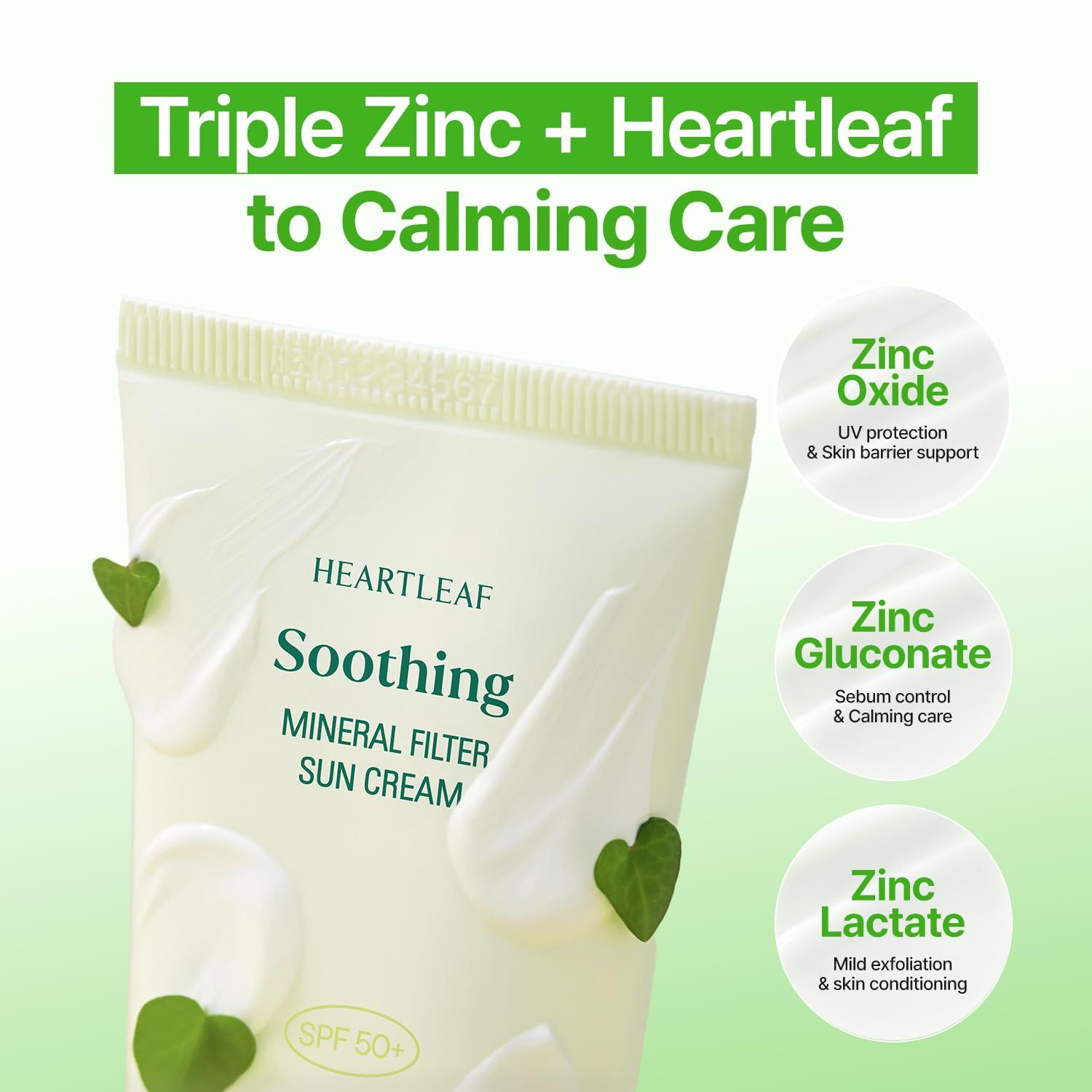 Goodal Heartleaf Soothing Zinc 100 Mineral Sunscreen PSF50+ PA++++