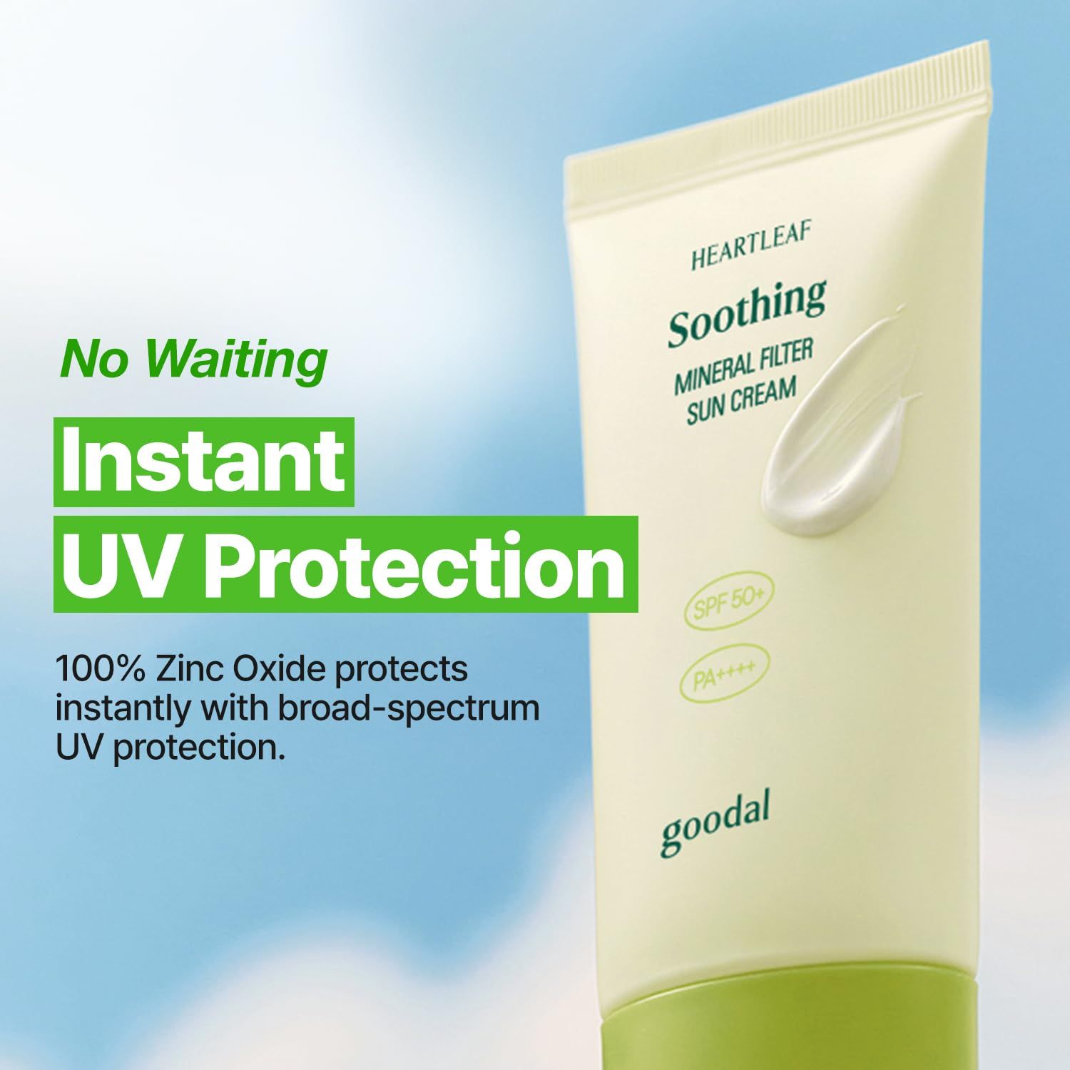 Goodal Heartleaf Soothing Zinc 100 Mineral Sunscreen PSF50+ PA++++
