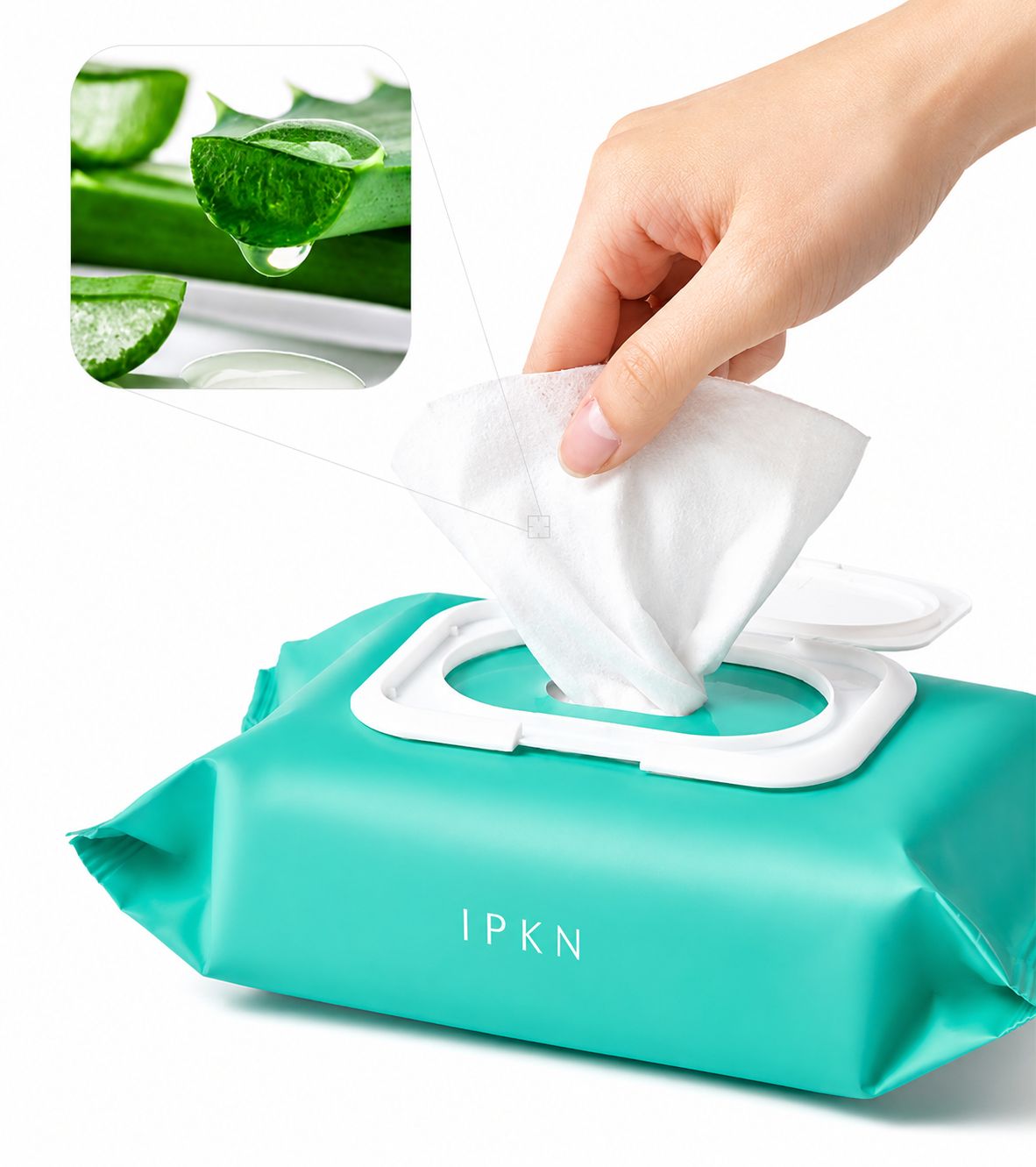 IPKN Pure Aloe Vera Cleansing Tissues 80 Sheets