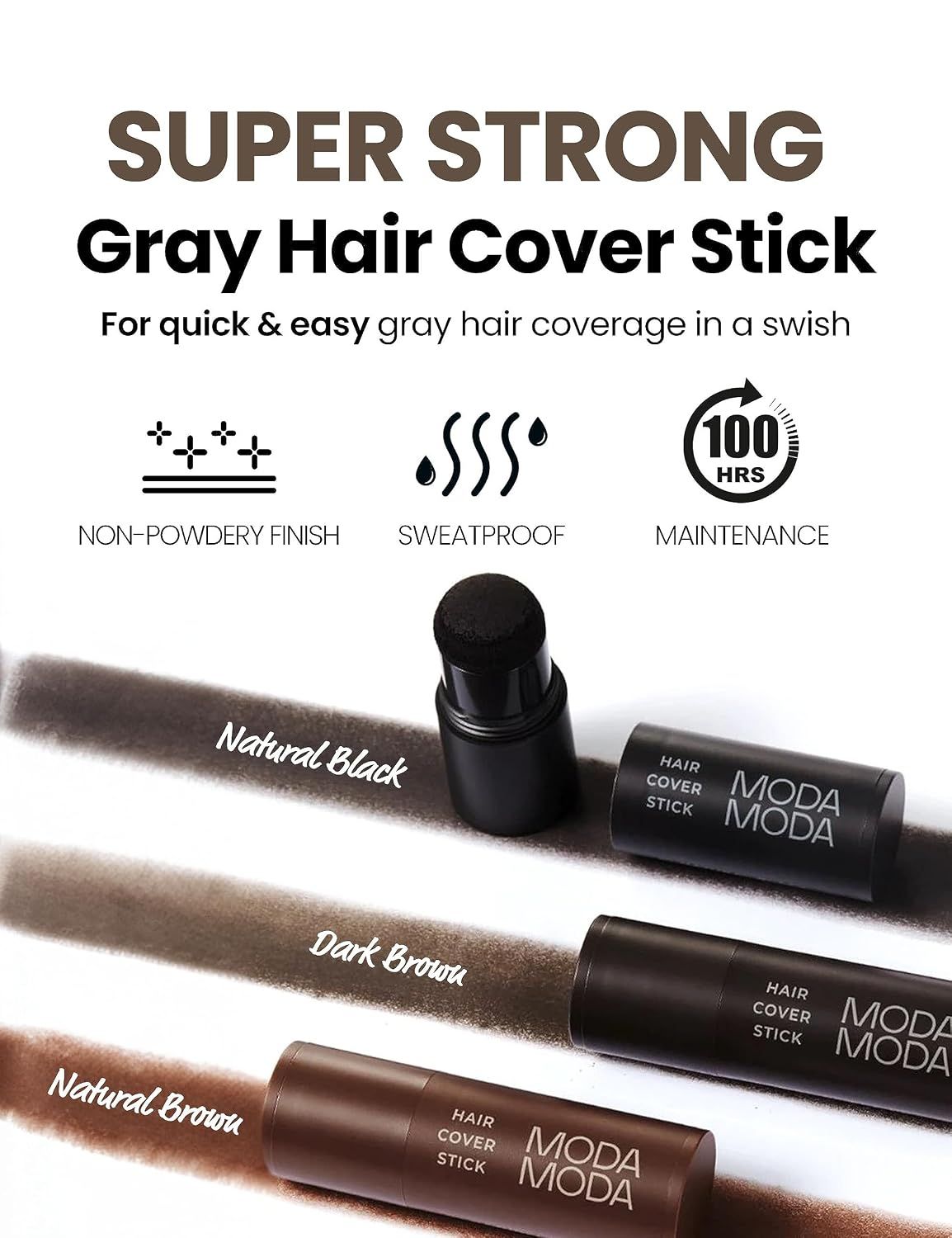MODA MODA Pro Change Hair Cover Stick - Natural Black