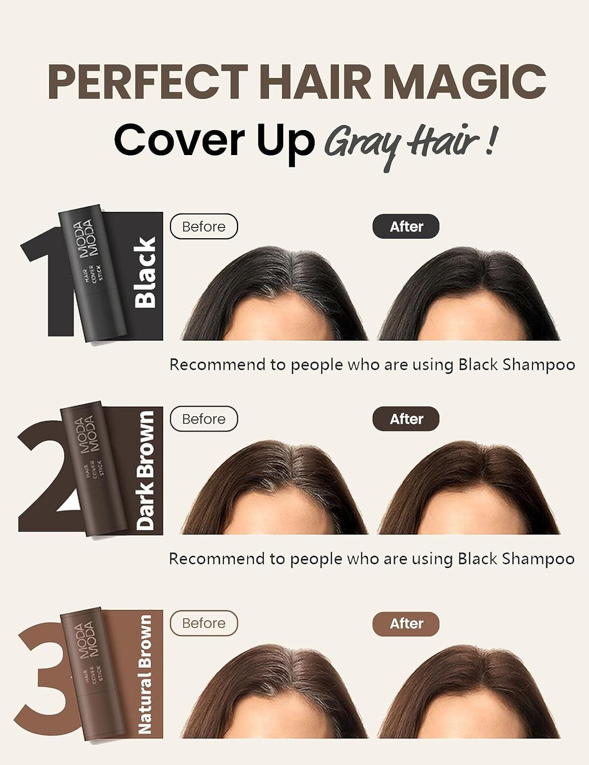 MODA MODA Pro Change Hair Cover Stick - Natural Brown