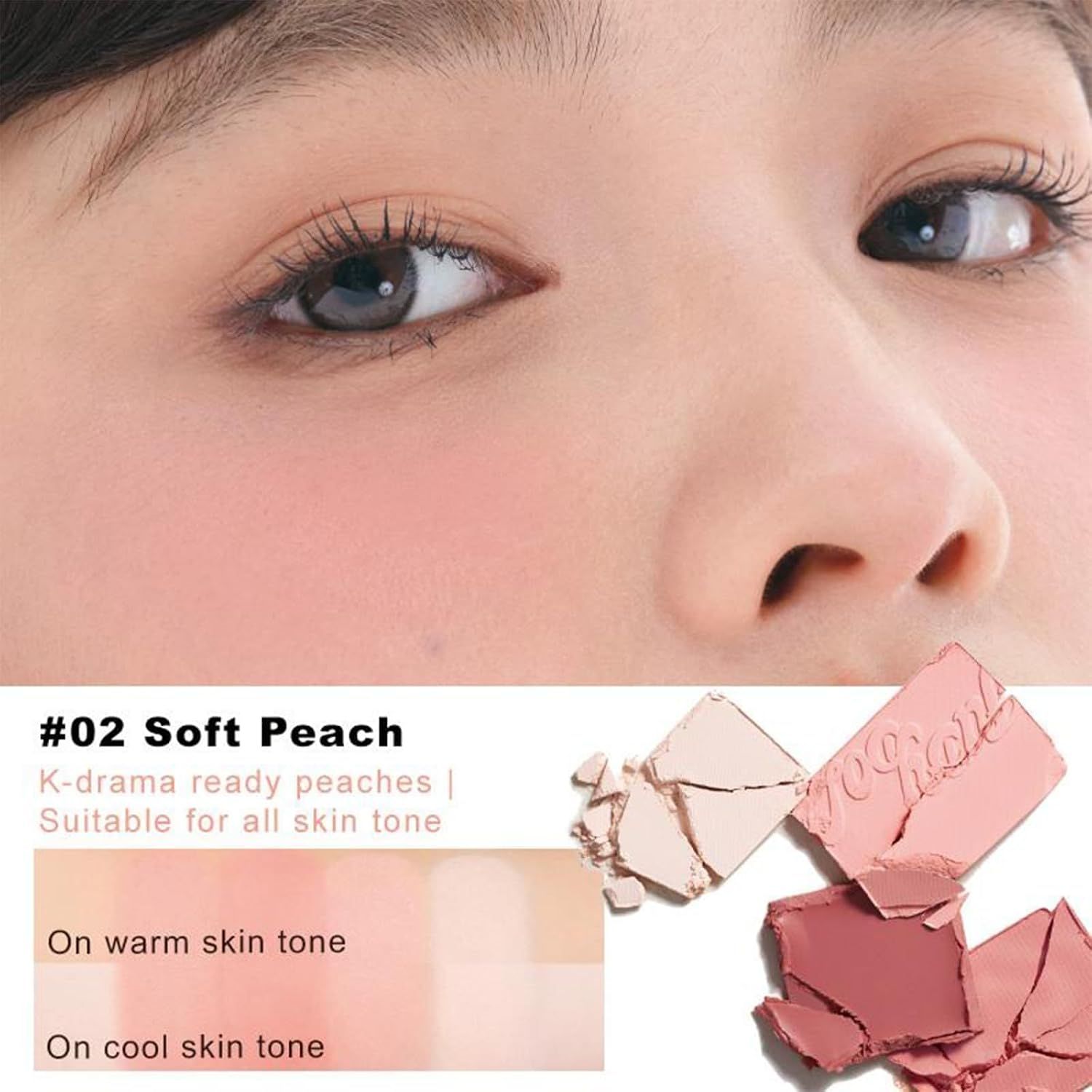 Judydoll Blush &amp; Highlight Palette #02 Fresh Peach