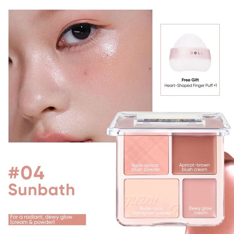 Judydoll Blush &amp; Highlight Palette #04 Sunbath