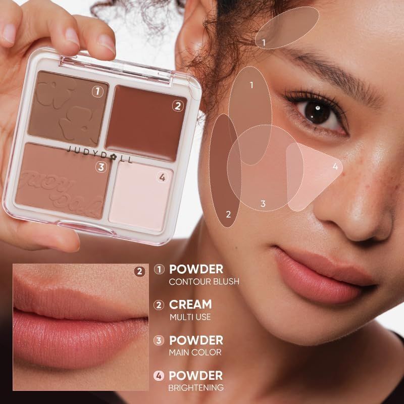 Judydoll Blush &amp; Highlight Palette #101 Bare Essential