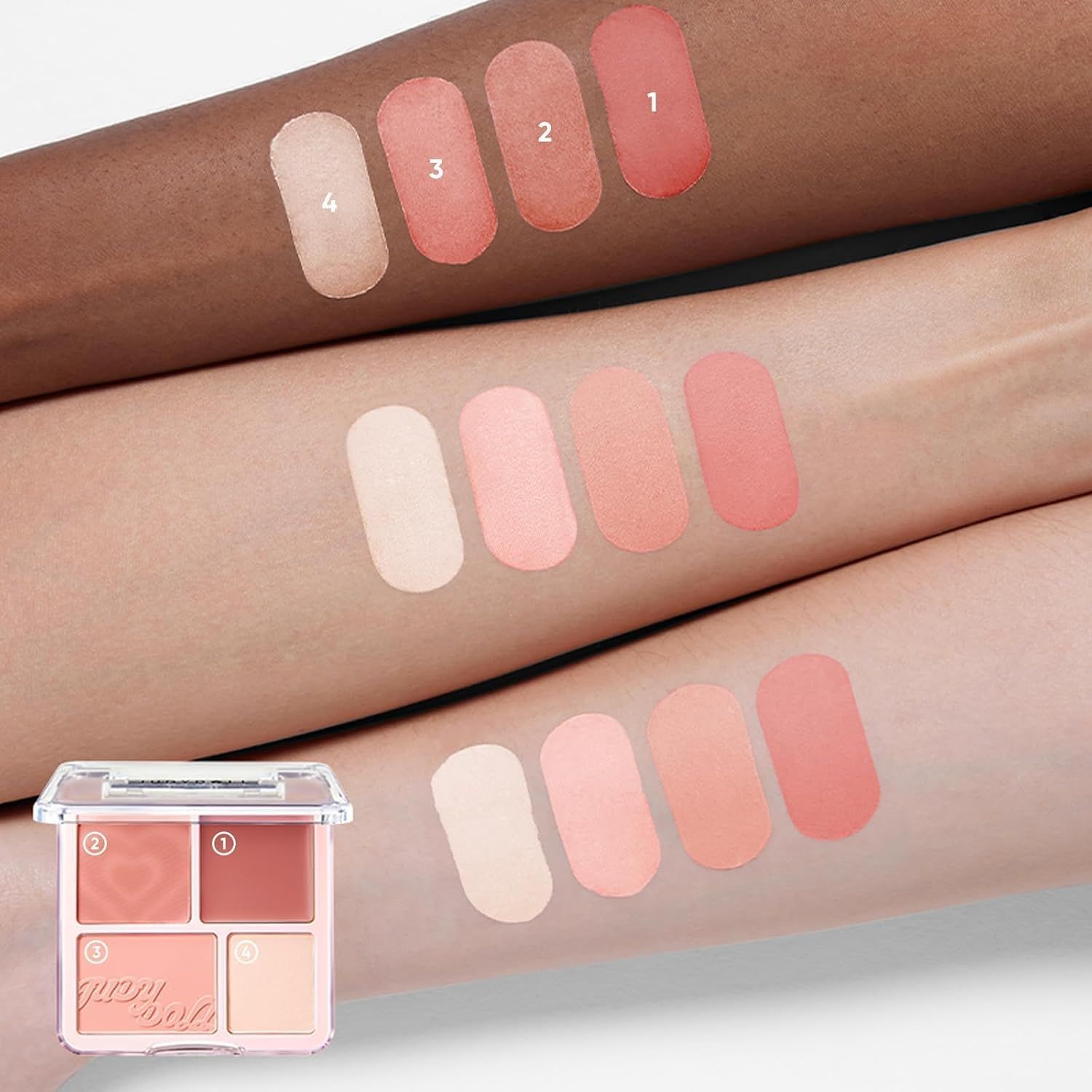 Judydoll Blush &amp; Highlight Palette #01 Milky Melon