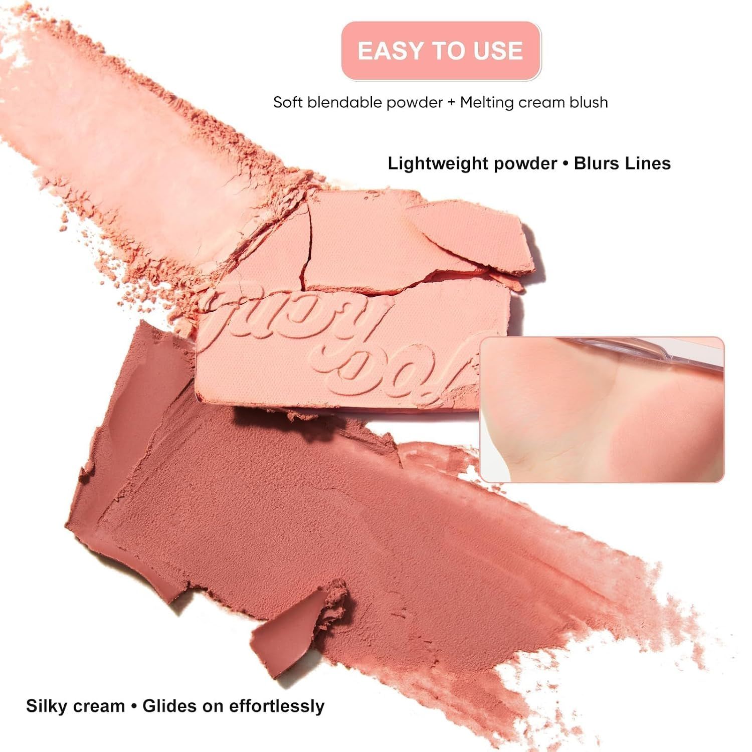 Judydoll Blush &amp; Highlight Palette #01 Milky Melon