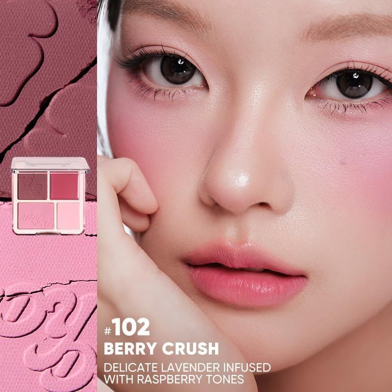 Judydoll Blush &amp; Highlight Palette #102 Berry Crush