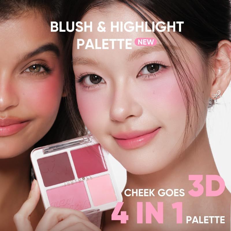 Judydoll Blush &amp; Highlight Palette #102 Berry Crush
