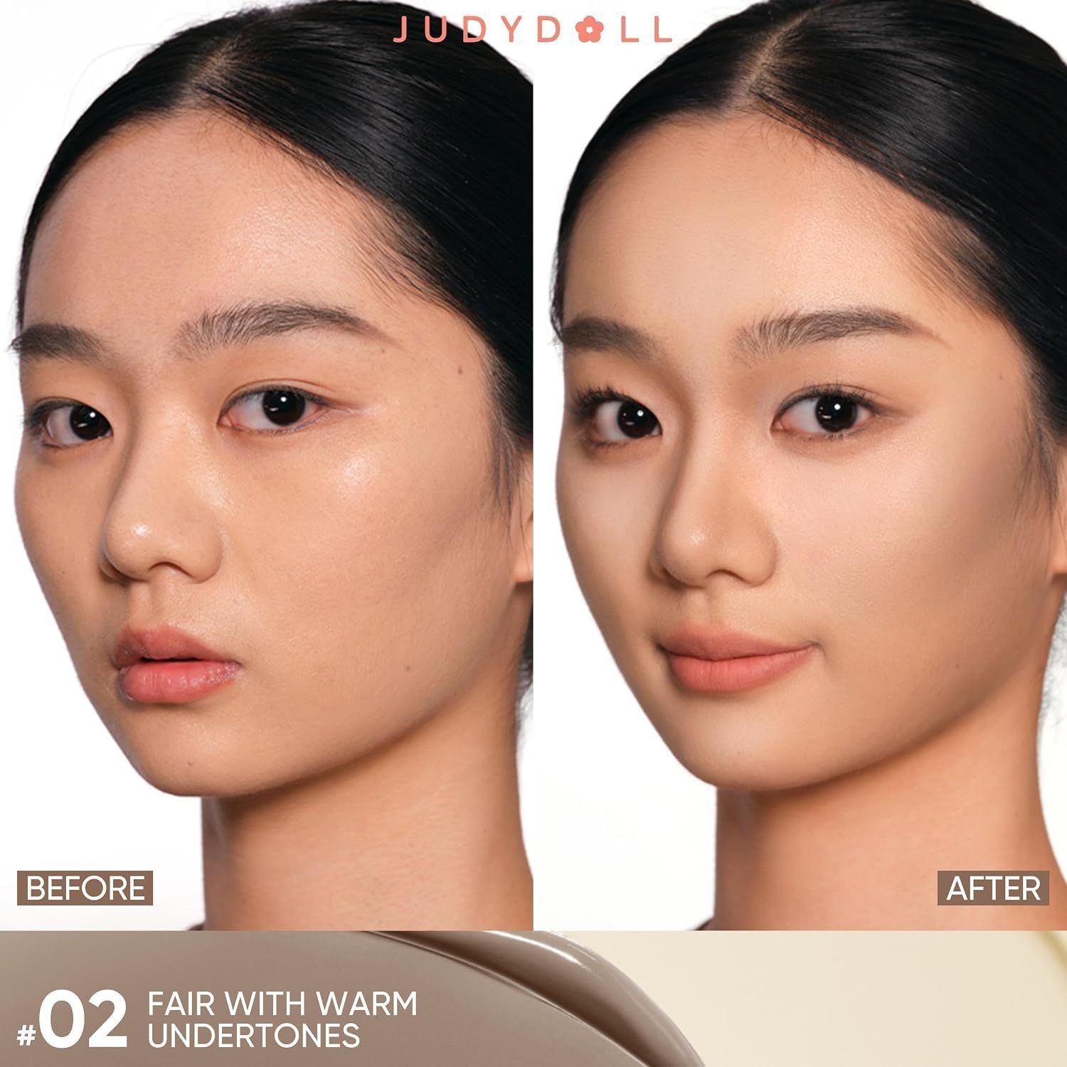 Judydoll Liquid Contour &amp; Under Eye Brightening Duo #02 Fair With Warm Undertones