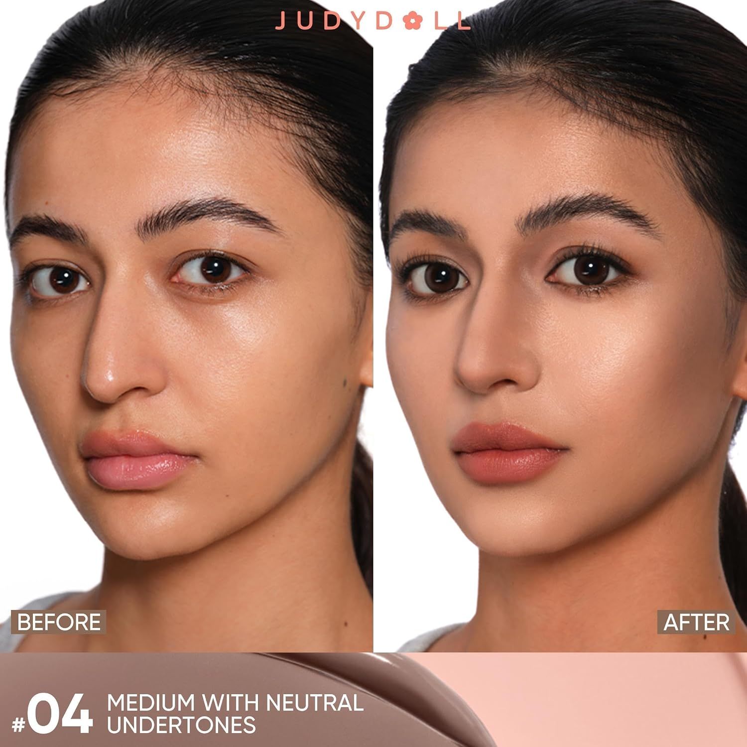 Judydoll Liquid Contour &amp; Under Eye Brightening Duo #04 Medium With Neutral Undertones