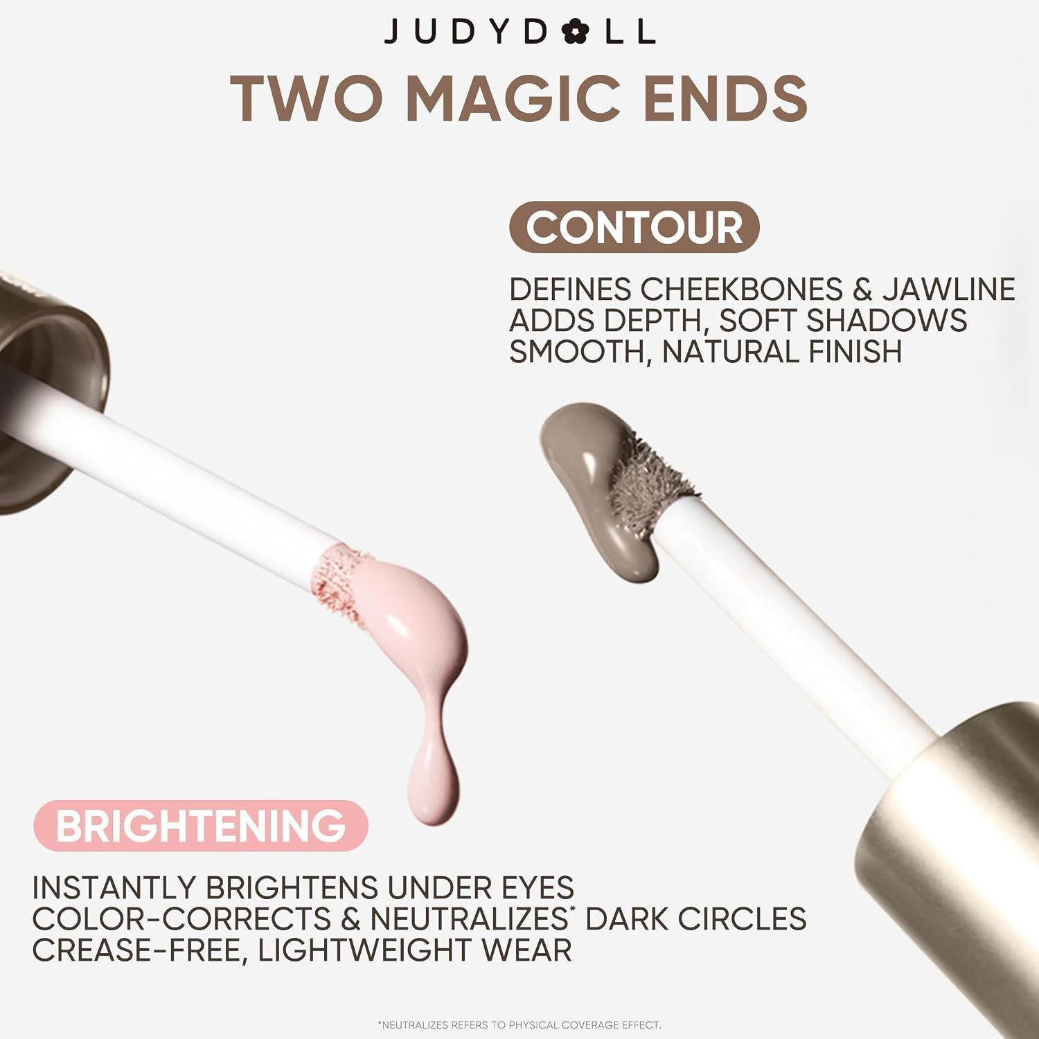 Judydoll Liquid Contour &amp; Under Eye Brightening Duo #04 Medium With Neutral Undertones