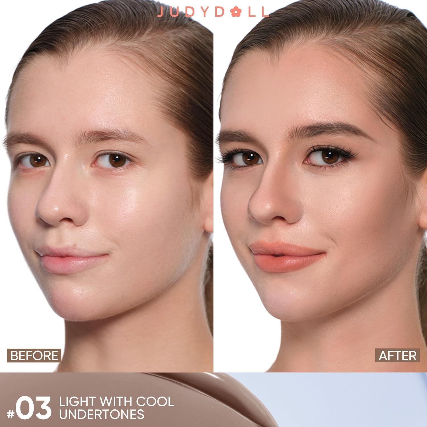 Judydoll Liquid Contour &amp; Under Eye Brightening Duo #03 Light With Cool Undertones