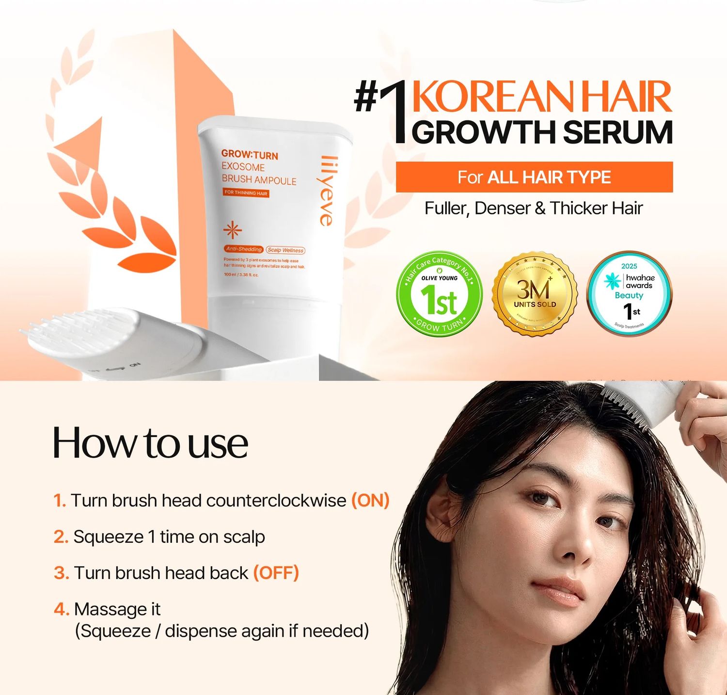 Lilyeve Glow Turn Exosome Brush Ampoule 100ml