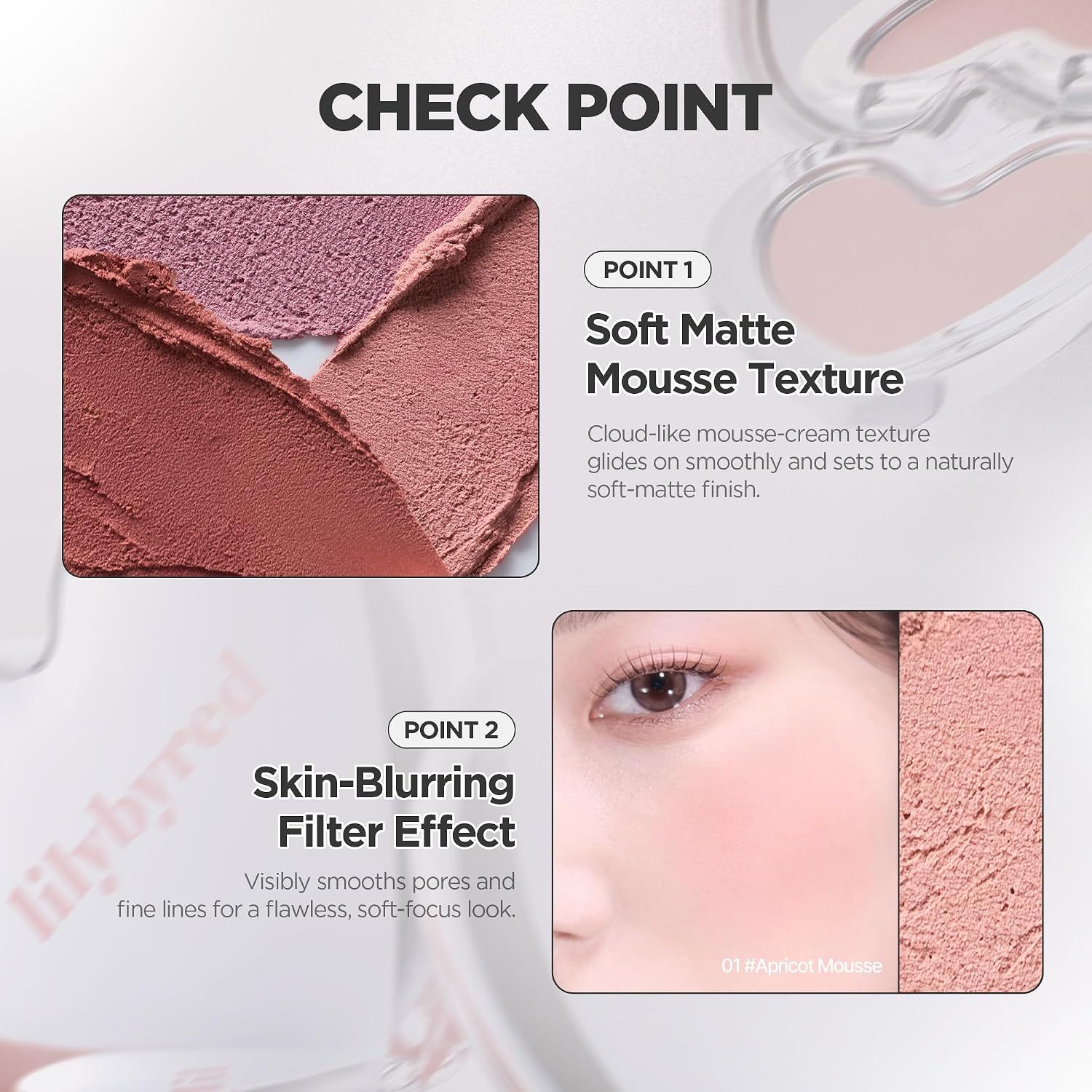 Lilybyred Luv Beam Cheek Mousse #01 Apricot Mousse (Limited Edition)