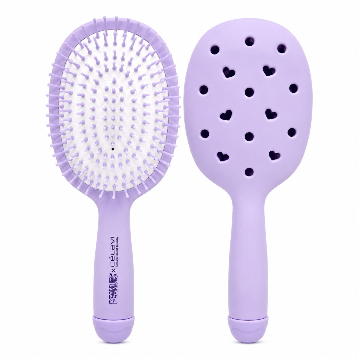 Celavi Peanuts Everyday Charm Hair Brush (Purple)